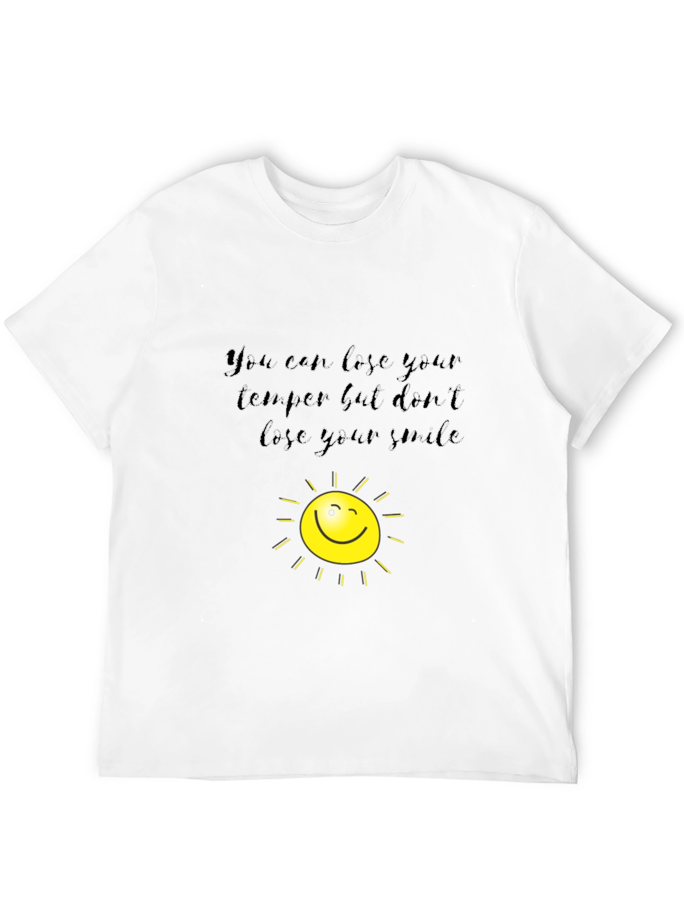 Black Lose Your Temper, Keep Your Smile T-Shirt view 12