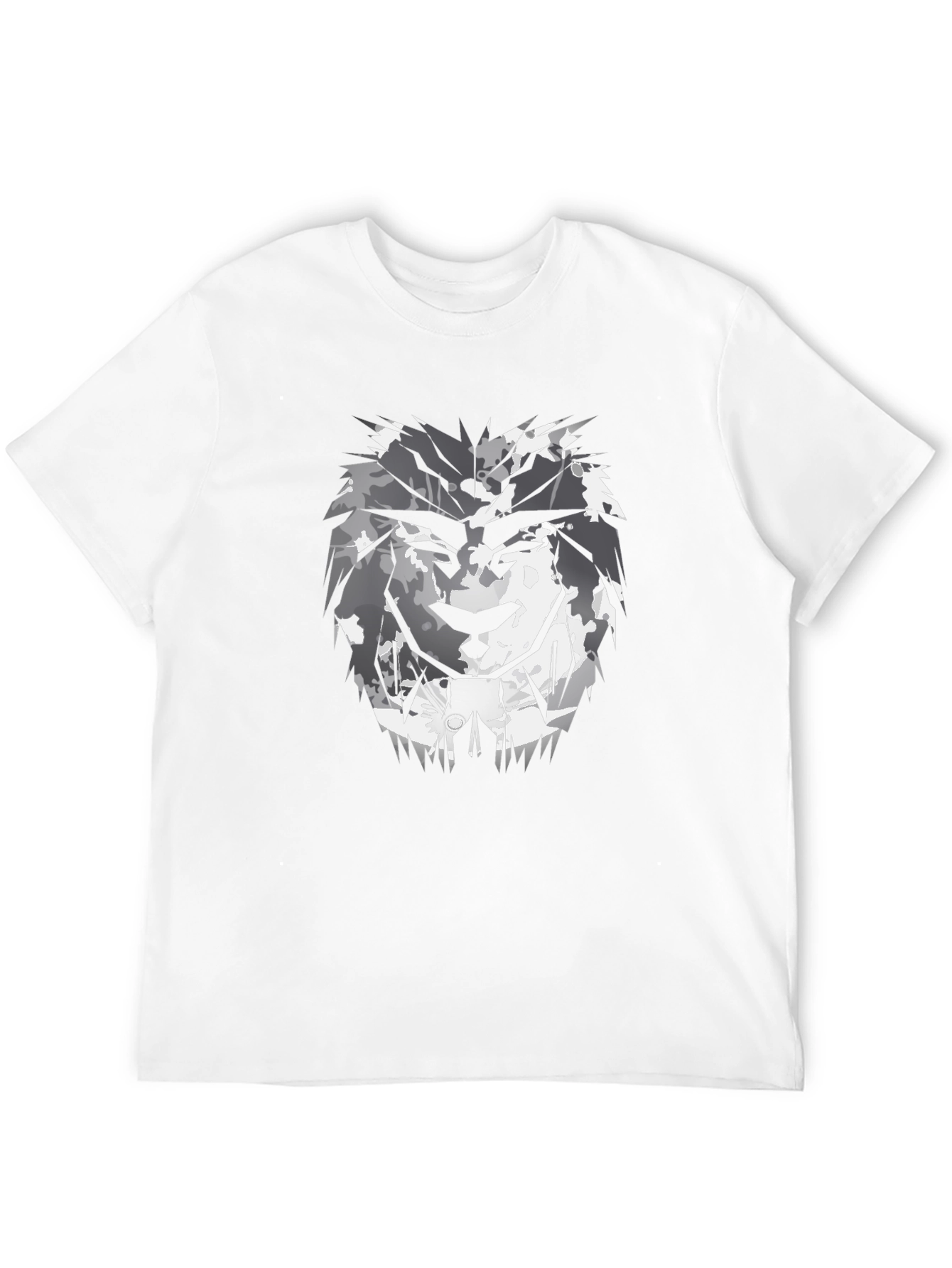 Black Lion Camo Graphic Print Black T-Shirt view 12