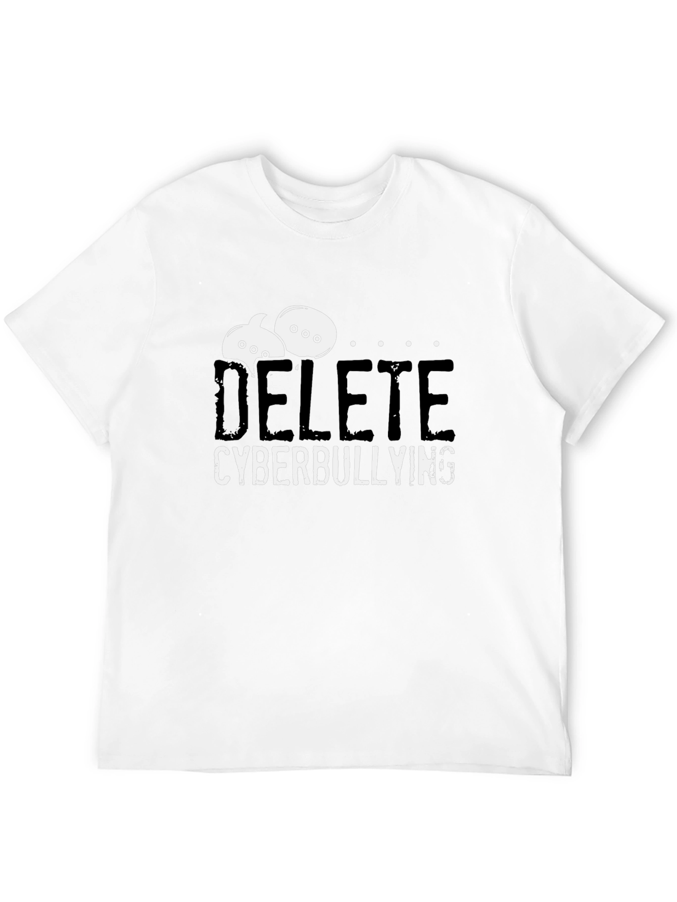 Black Delete Cyberbullying T-Shirt - Anti-Bullying Tee view 12