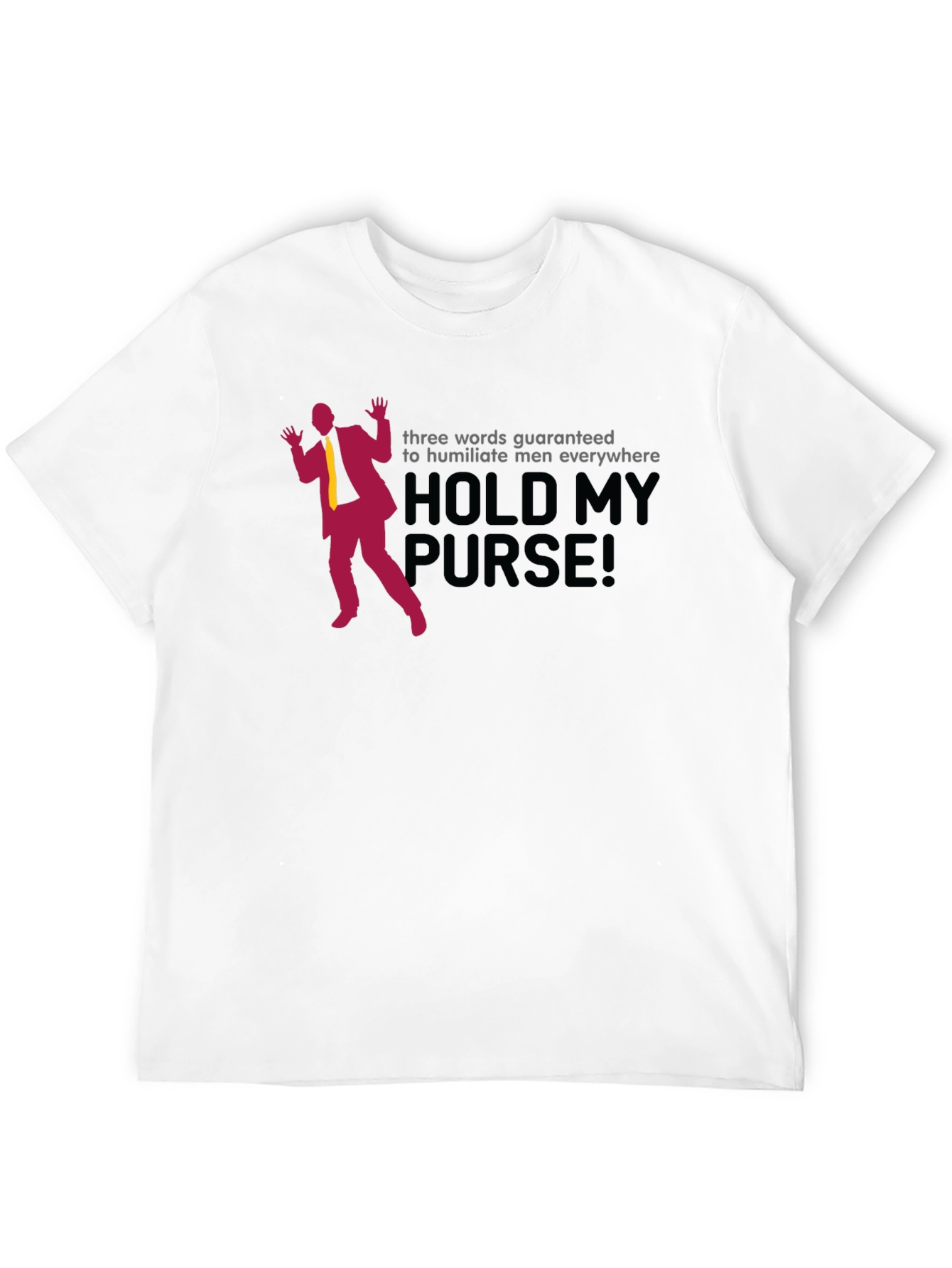 Black Hold My Purse Men's Graphic T-Shirt view 12
