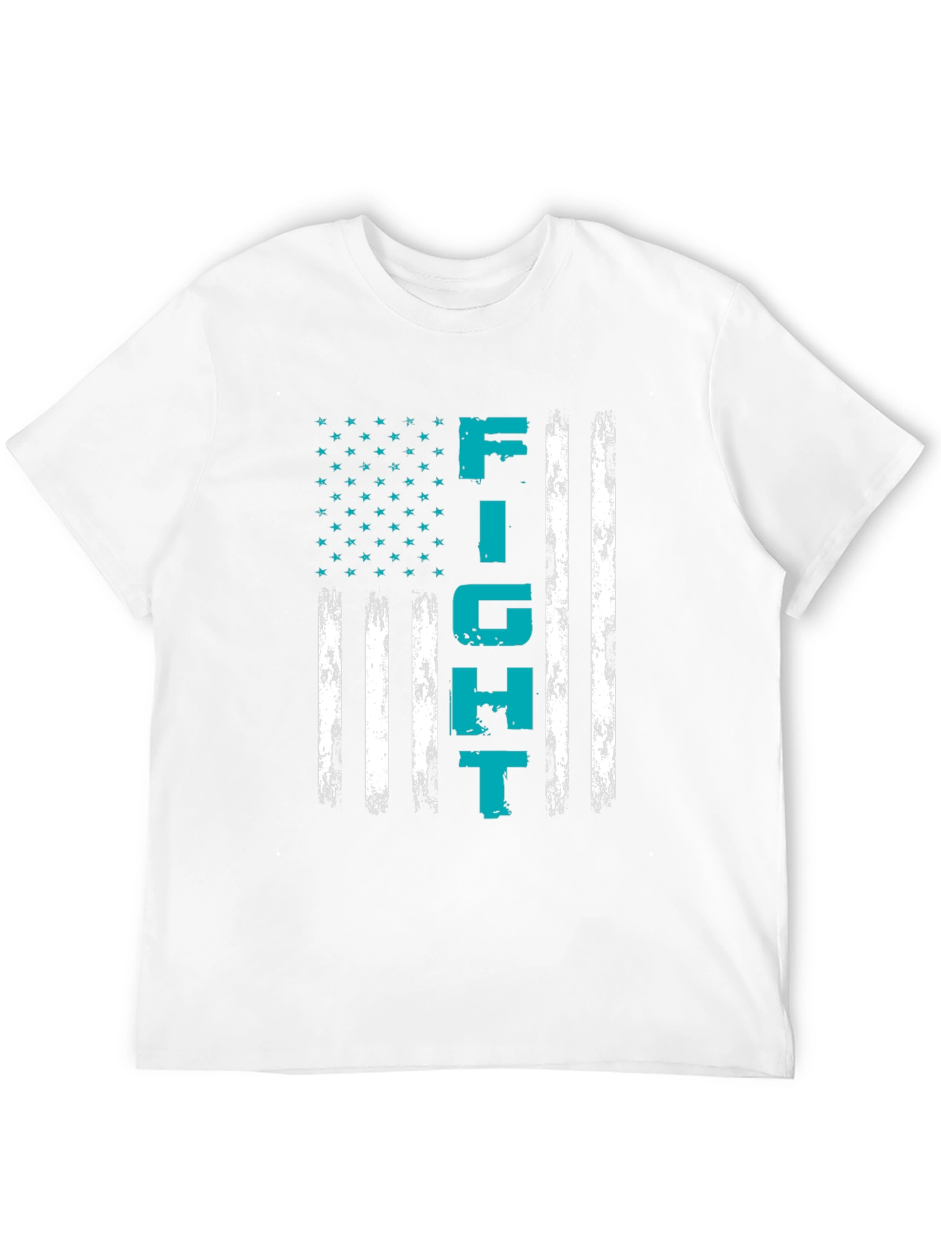 Black Fight American Flag Black T-Shirt view 12