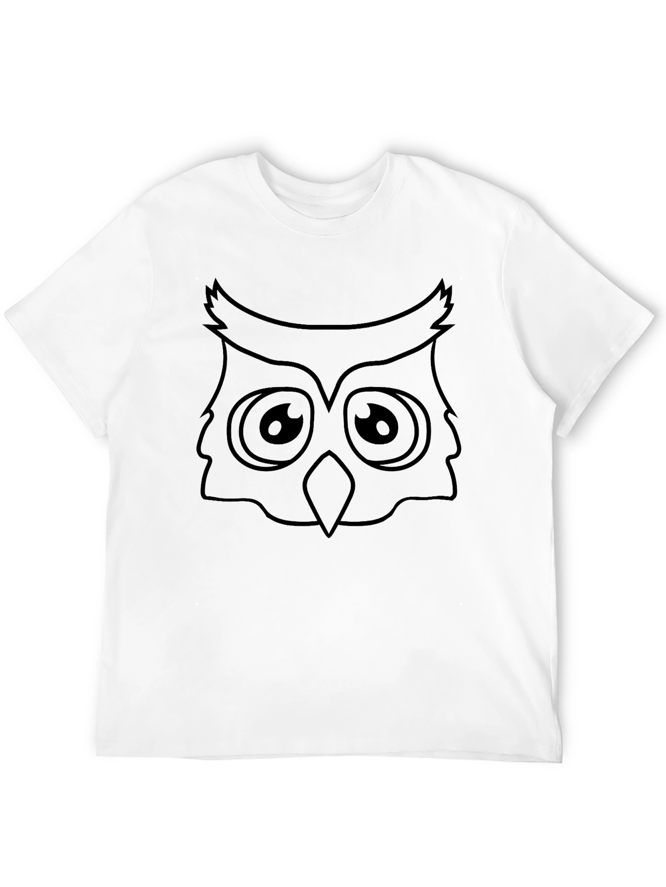 Black Owl Graphic Black T-Shirt - Men's Crew Neck Tee view 12