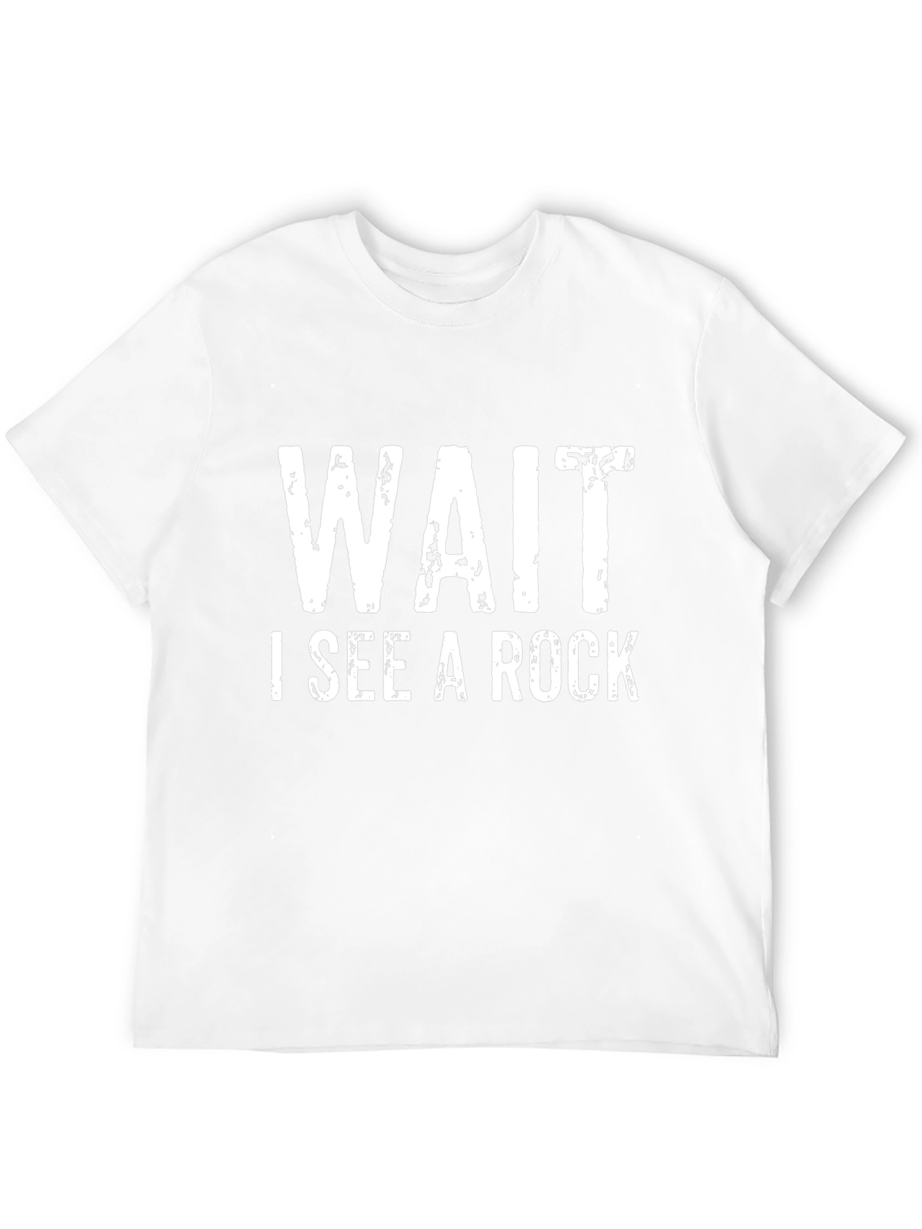 Black Wait I See A Rock Graphic T-Shirt - Black Cotton Tee view 12