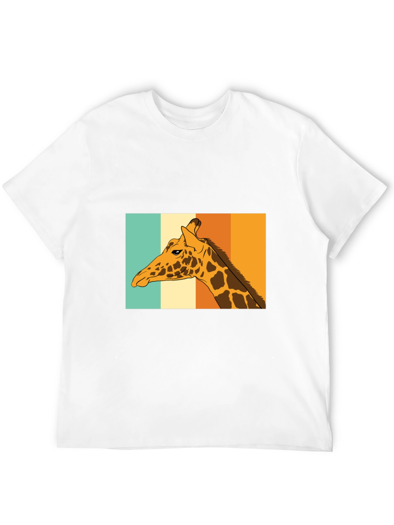 Black Retro Giraffe T-Shirt - Cool Animal Graphic Tee view 12