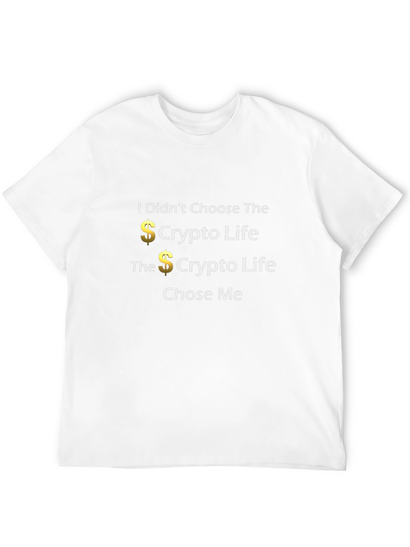 Black Crypto Life Chose Me T-Shirt - Black Graphic Tee view 12