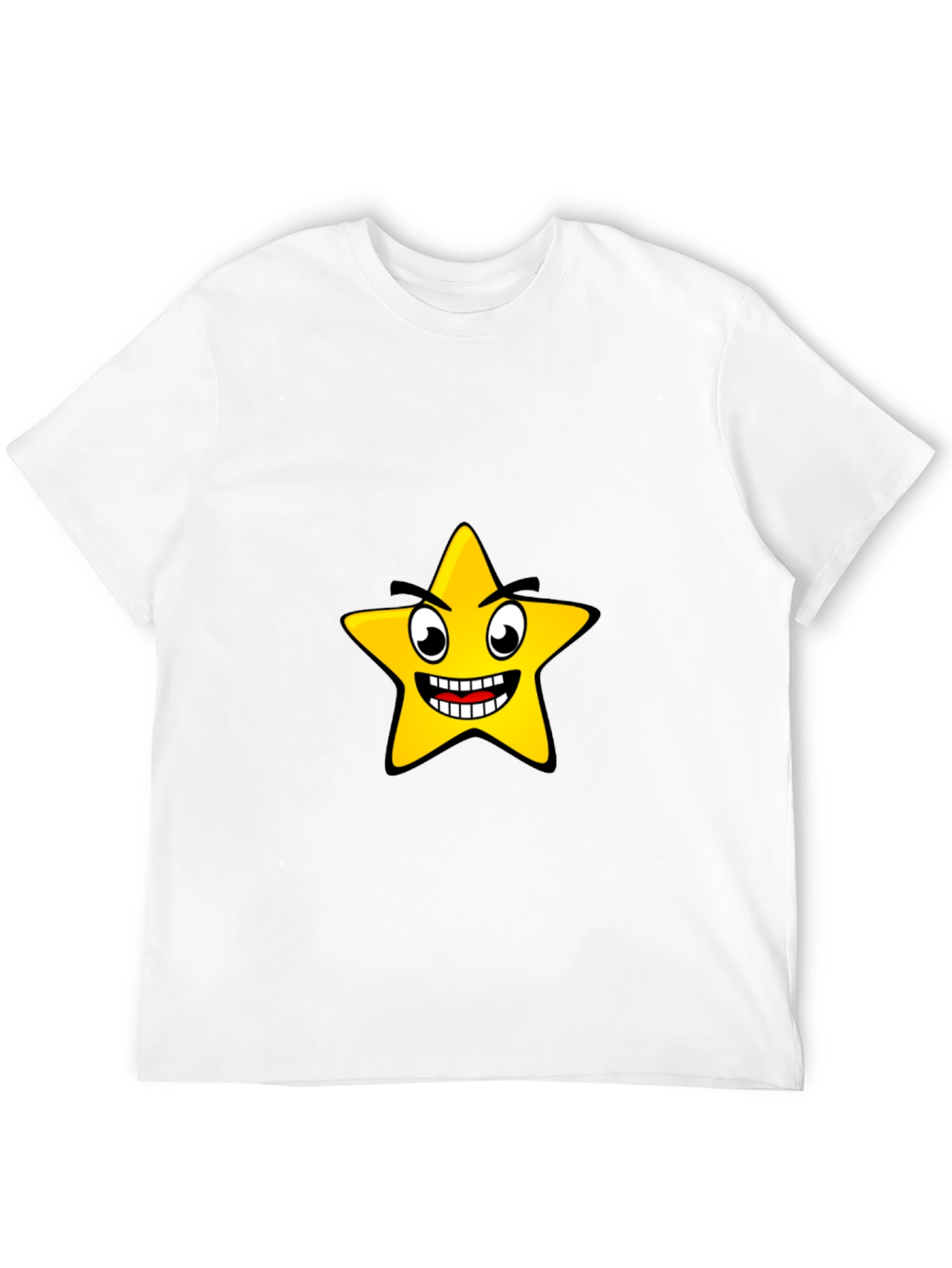 Black Funny Star Graphic Black T-Shirt view 12