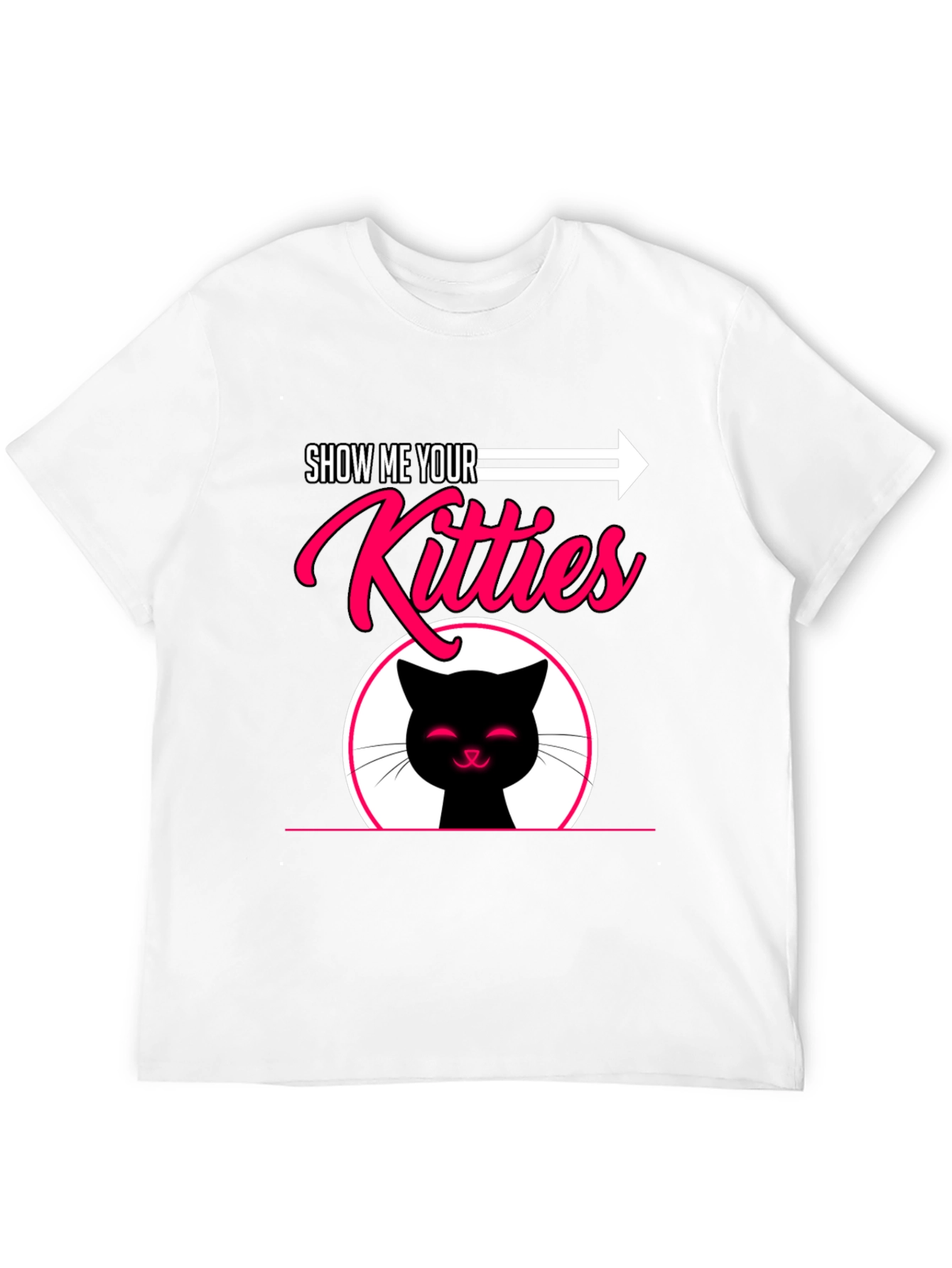Black Show Me Your Kitties Graphic T-Shirt view 12
