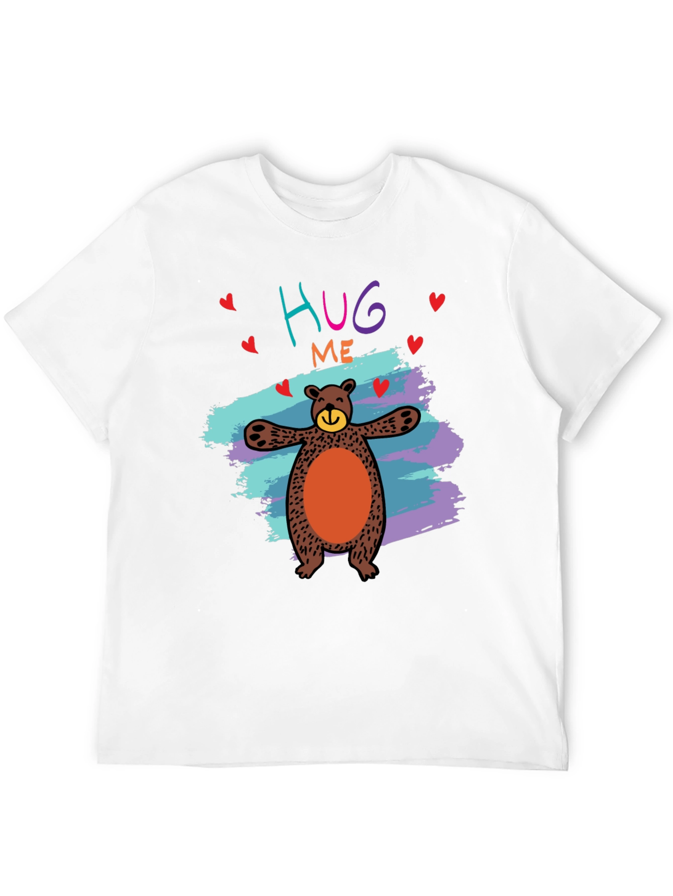 Black Hug Me Bear Graphic Tee - Cute & Comfy view 12