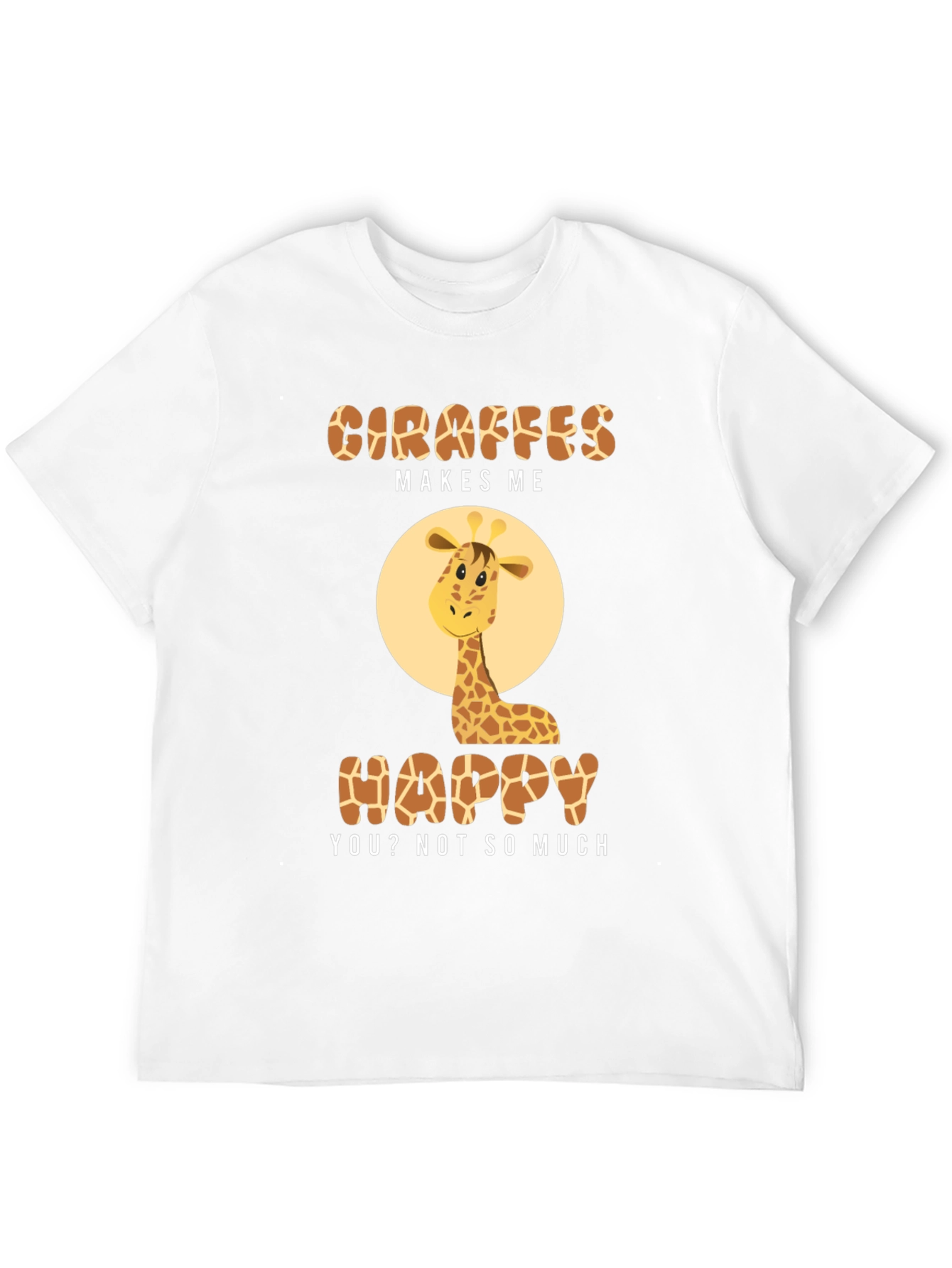 Black Giraffe Makes Me Happy T-Shirt view 12