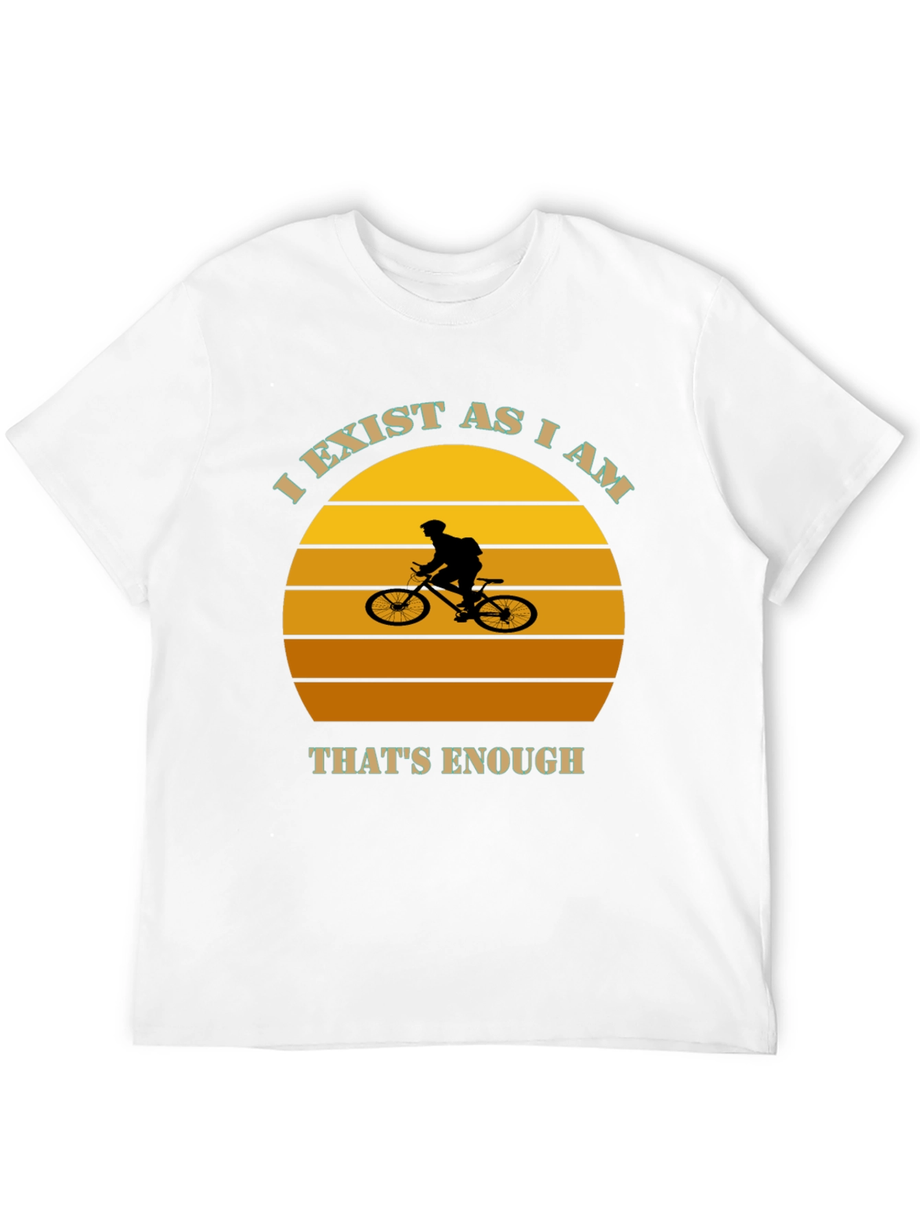 Black I Exist As I Am Mountain Biker Graphic Tee view 12