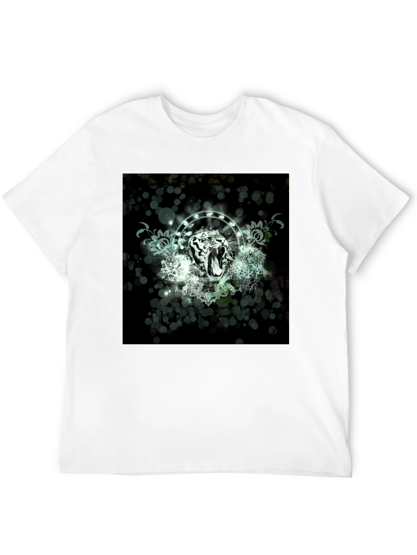 Black Tiger Graphic Print Black T-Shirt view 12