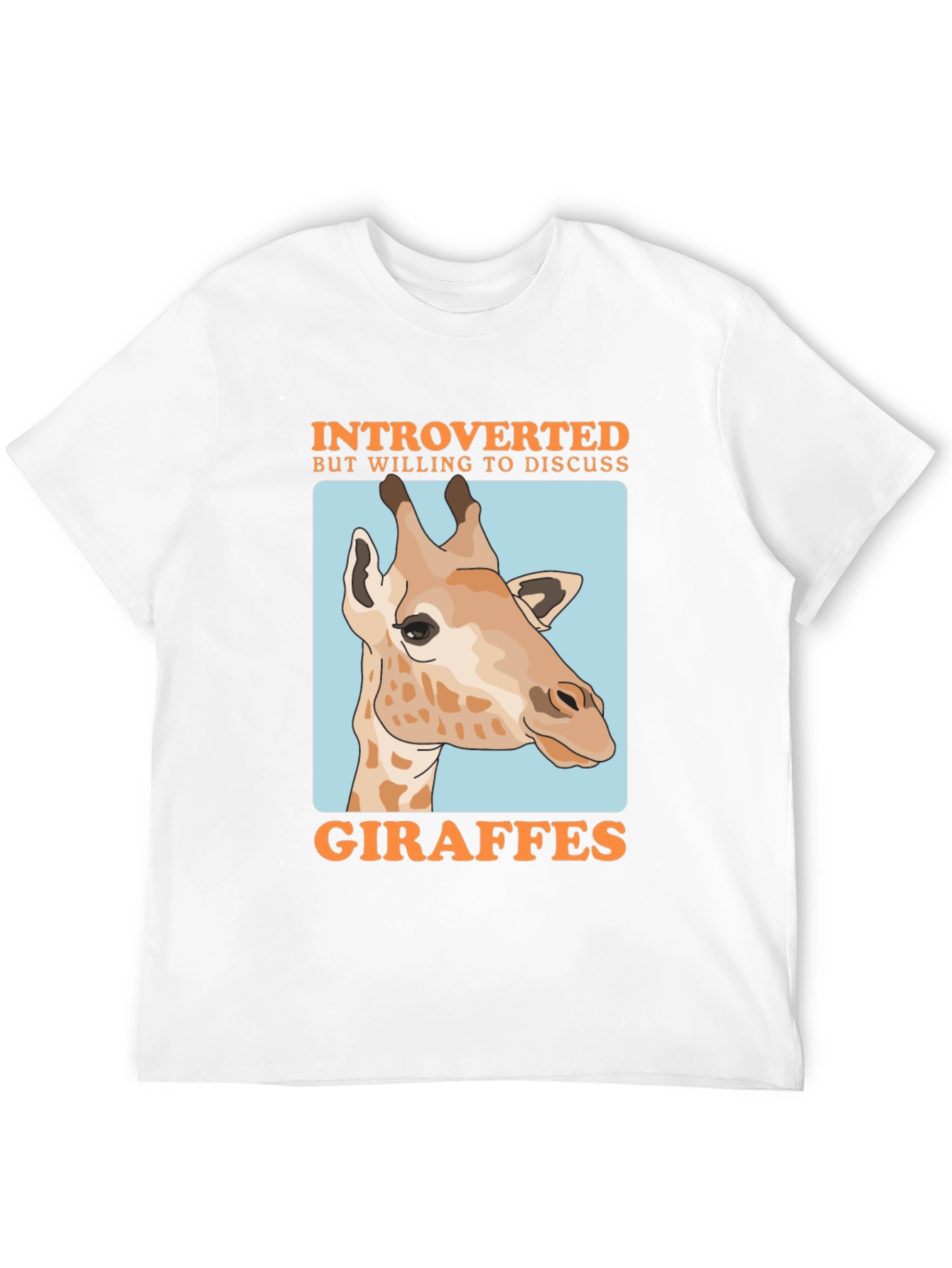 Black Introverted Giraffe Graphic T-Shirt view 12