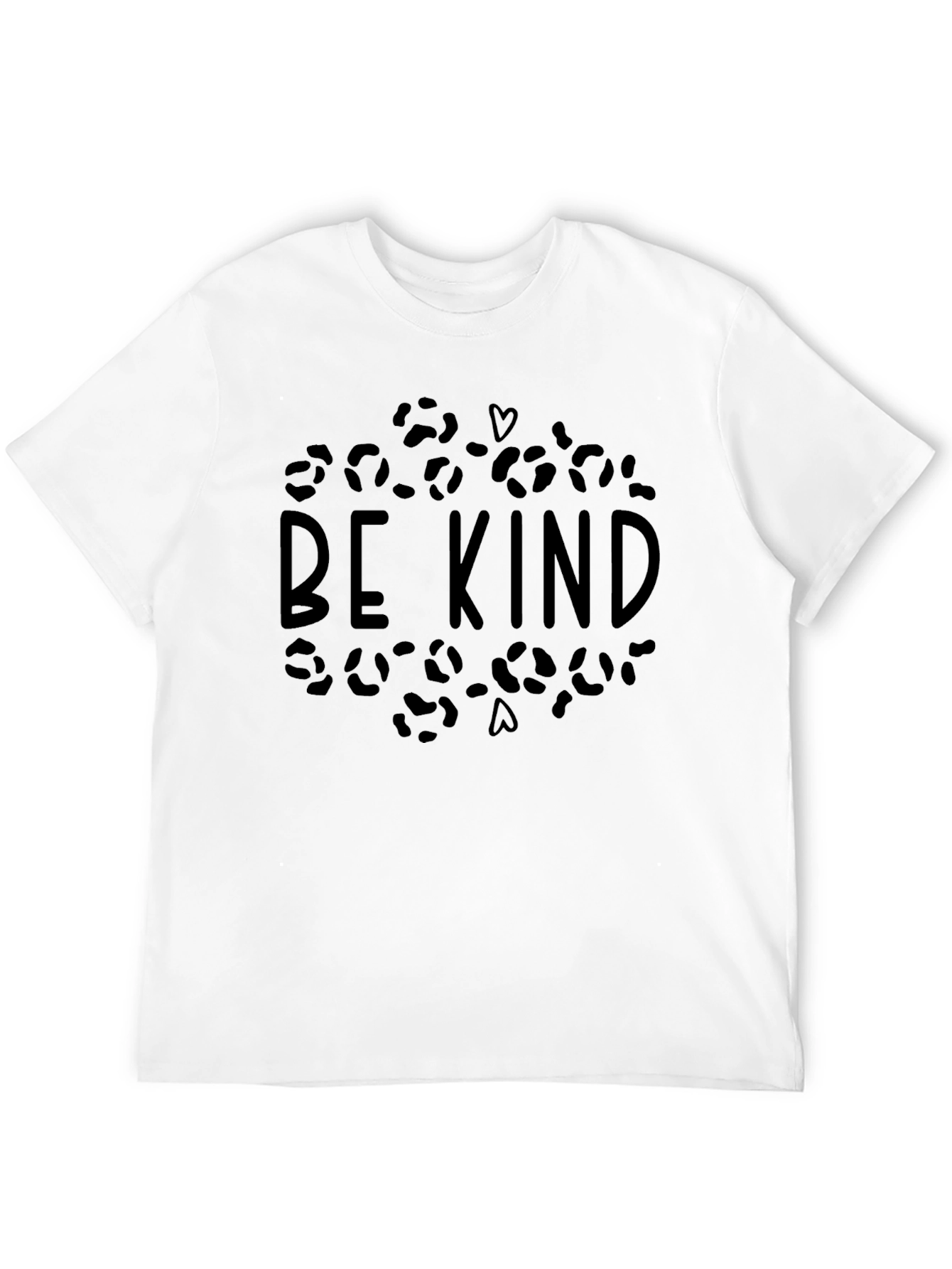Black Be Kind Leopard Print Graphic T-Shirt view 12