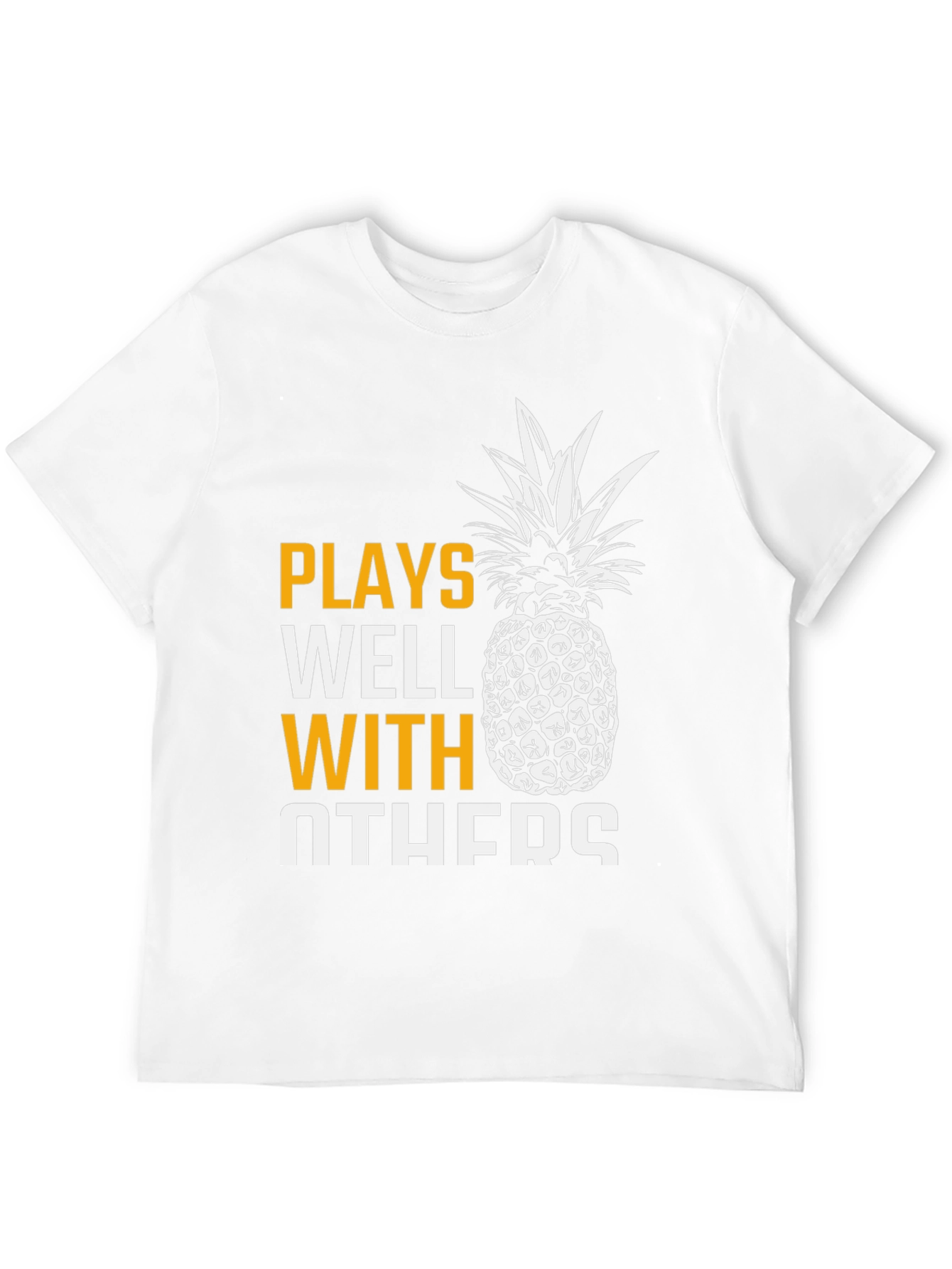 Black Plays Well With Others Pineapple Graphic T-Shirt view 12