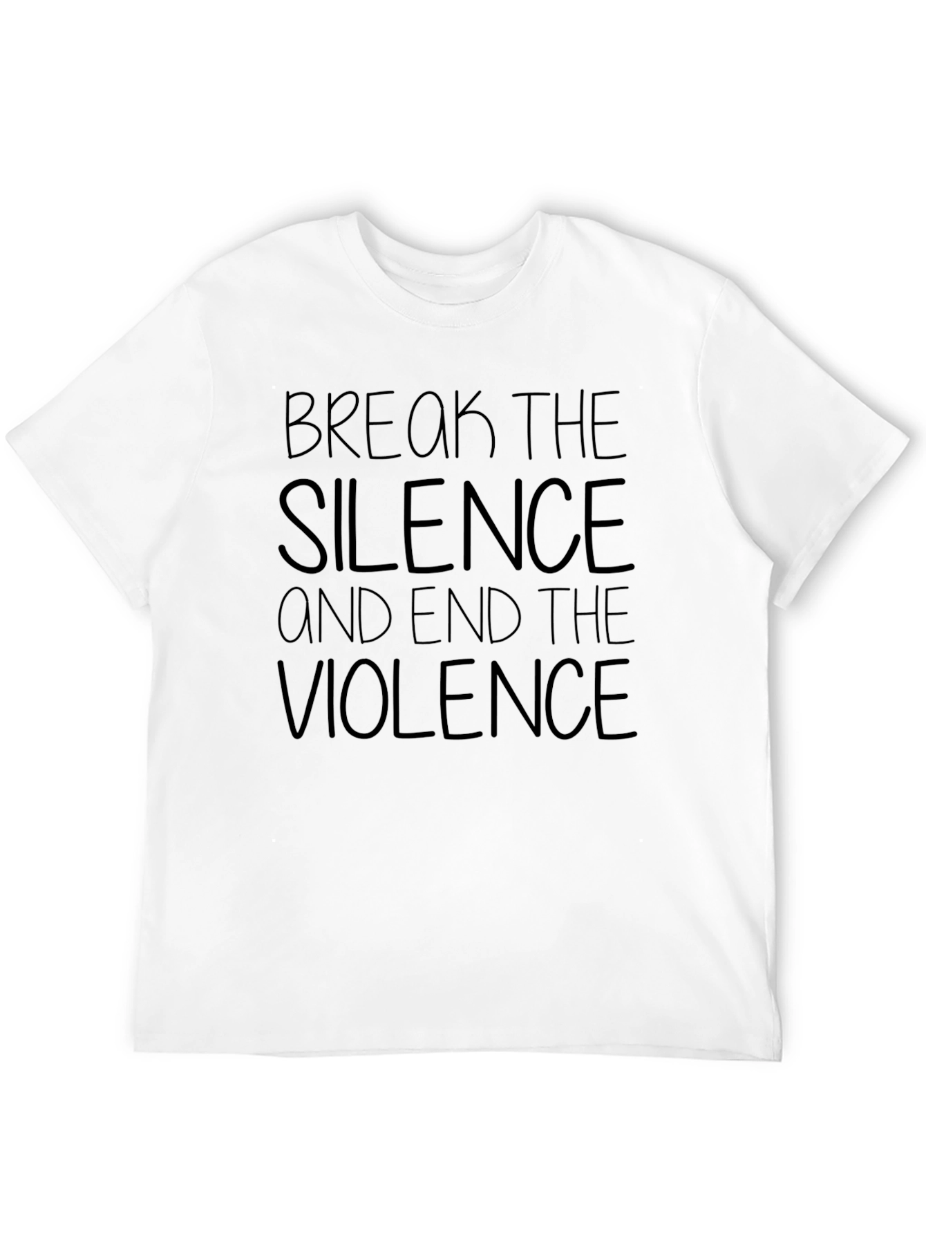 Black Break the Silence T-Shirt - End Violence Tee view 12