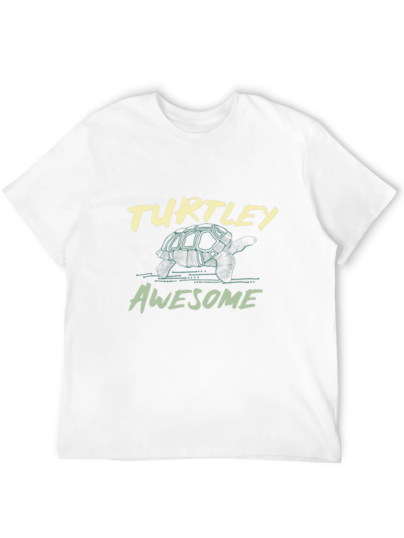 Black Turtle Graphic Tee - "Turtley Awesome" Black T-Shirt view 12