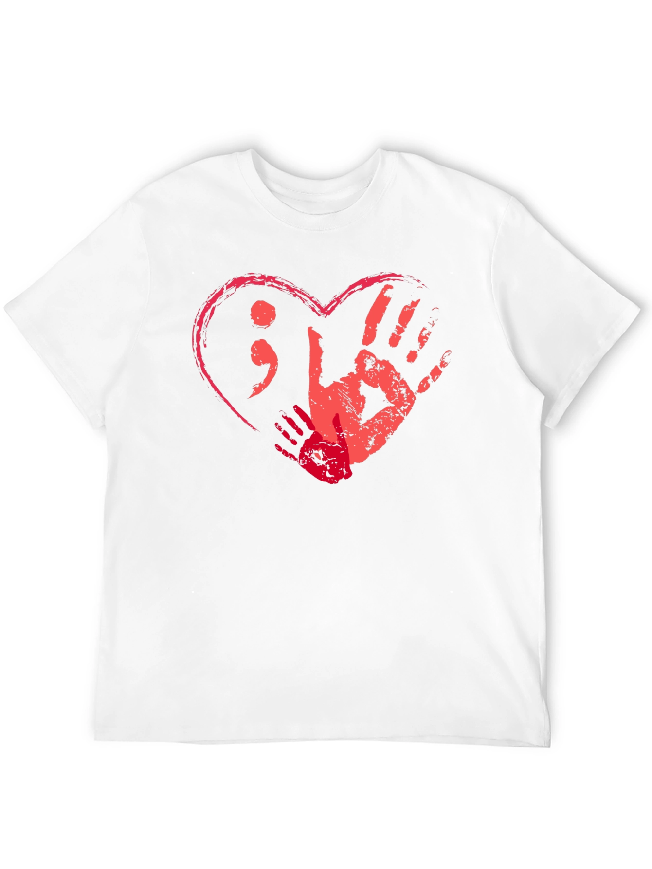 Black Heart & Hands Graphic Tee - Support Mental Health view 12