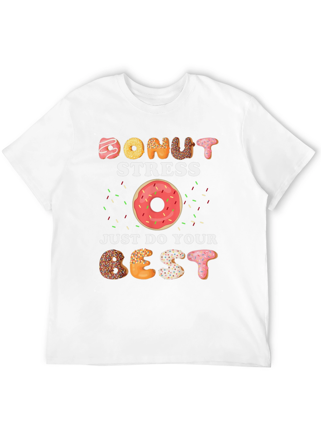 Black Donut Stress Graphic Tee - Just Do Your Best view 12