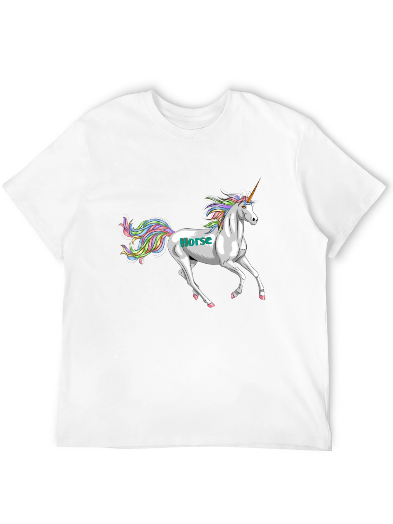 Black Unicorn Horse Graphic Print Black T-Shirt view 12