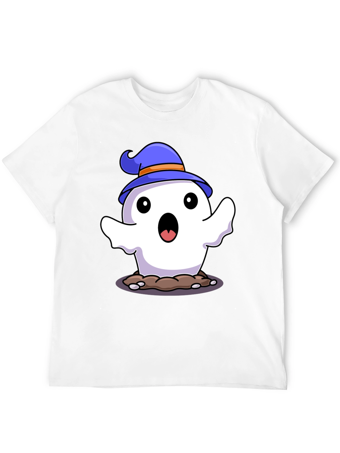 Black Halloween Ghost T-Shirt - Spooky Cute! view 12