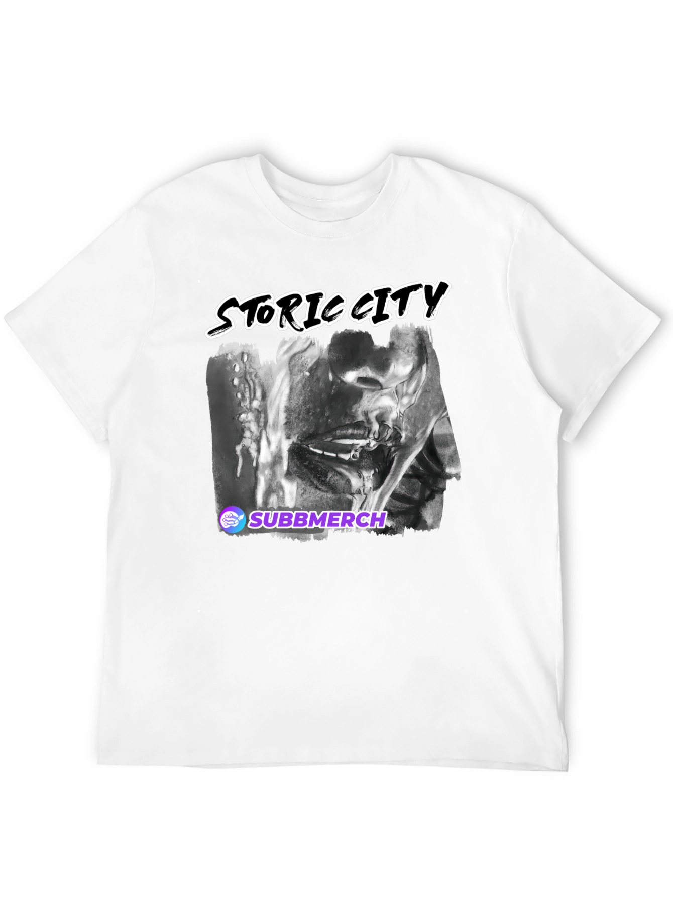 Black Storric City Graphic Print T-Shirt view 12