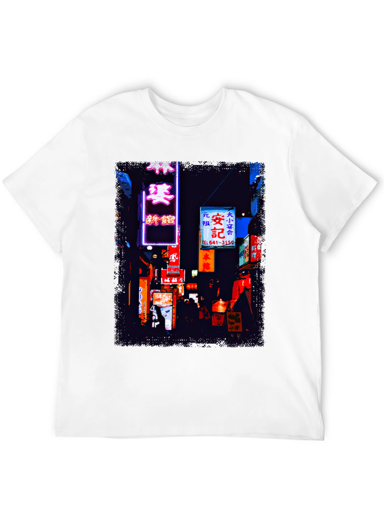Black Neon City Streetwear Tee - Tokyo Vibes view 12