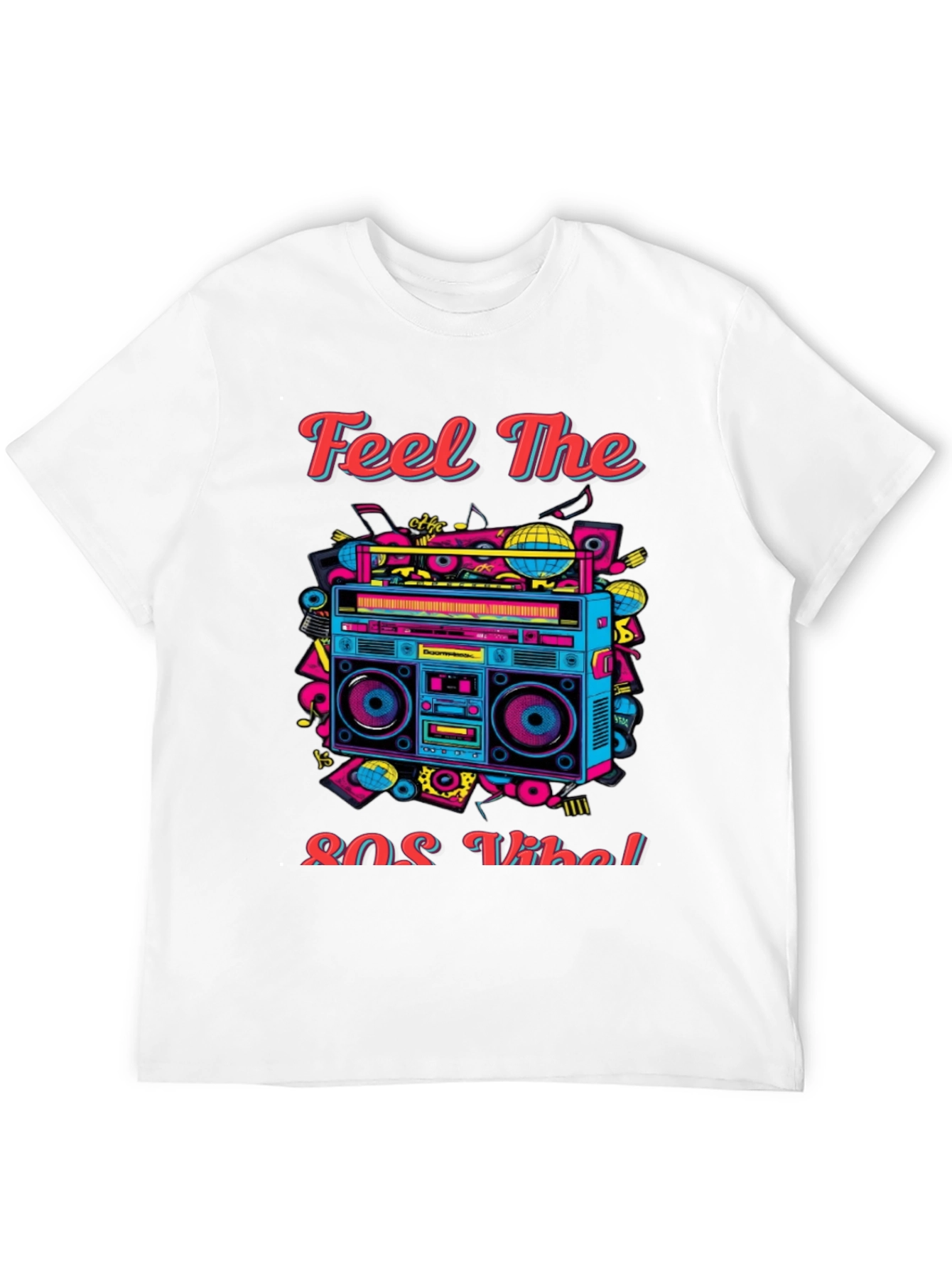 Black Retro 80s Vibe Graphic Tee view 12