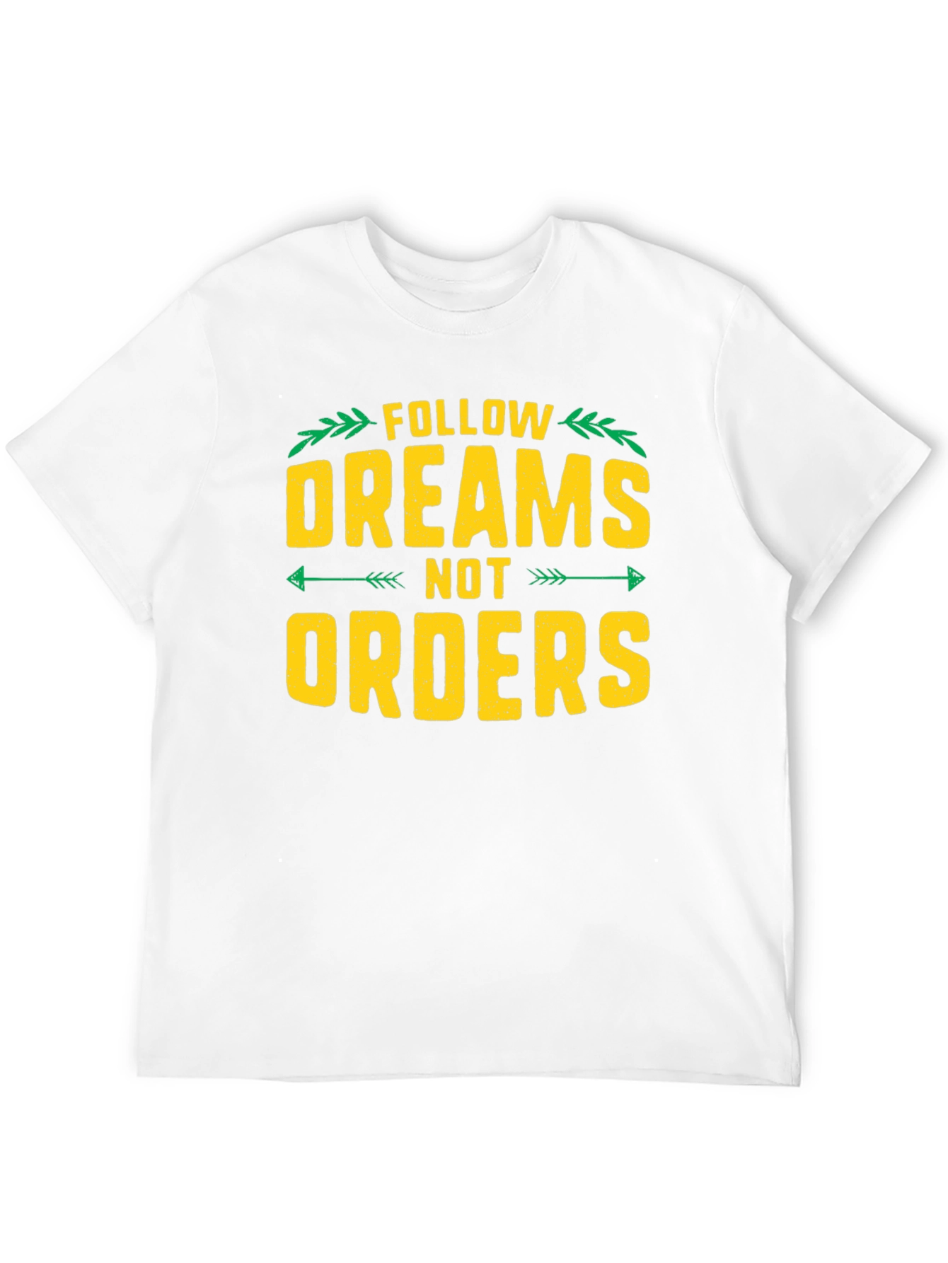 Black Follow Dreams Not Orders Graphic Tee - Black view 12