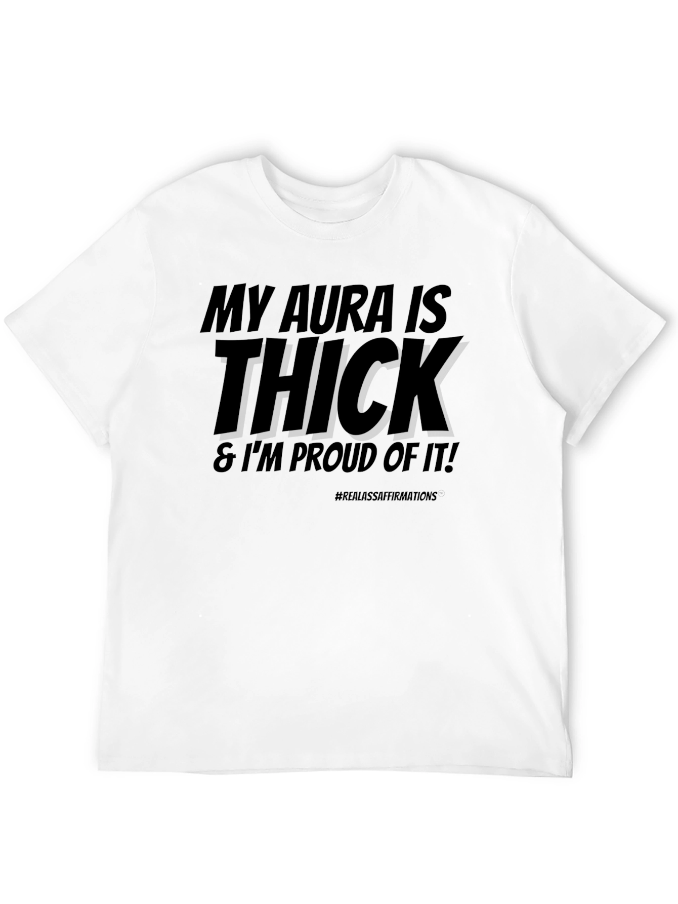 Black My Aura is Thick T-Shirt - Bold Statement Tee view 12
