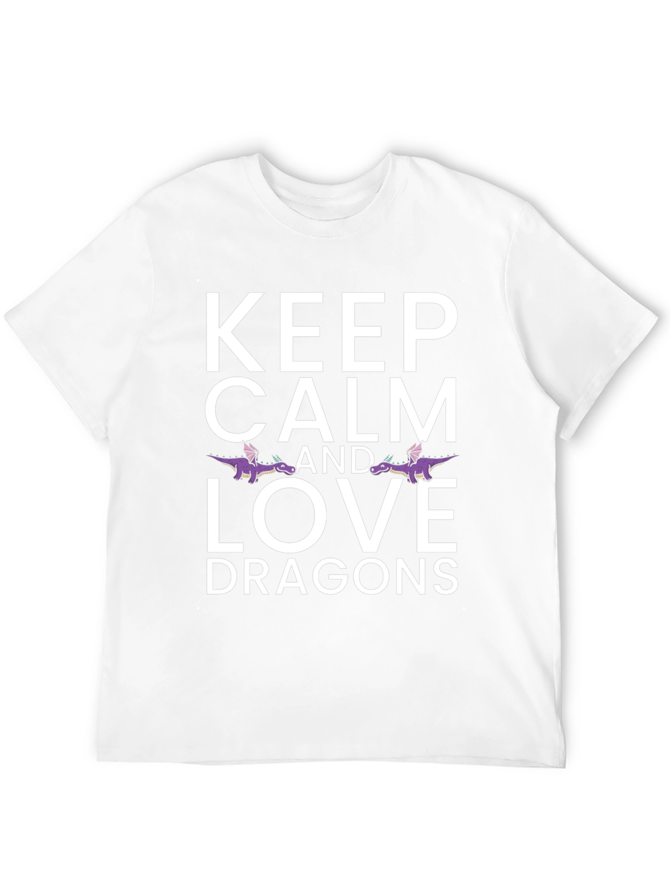 Black Keep Calm & Love Dragons Black T-Shirt view 12