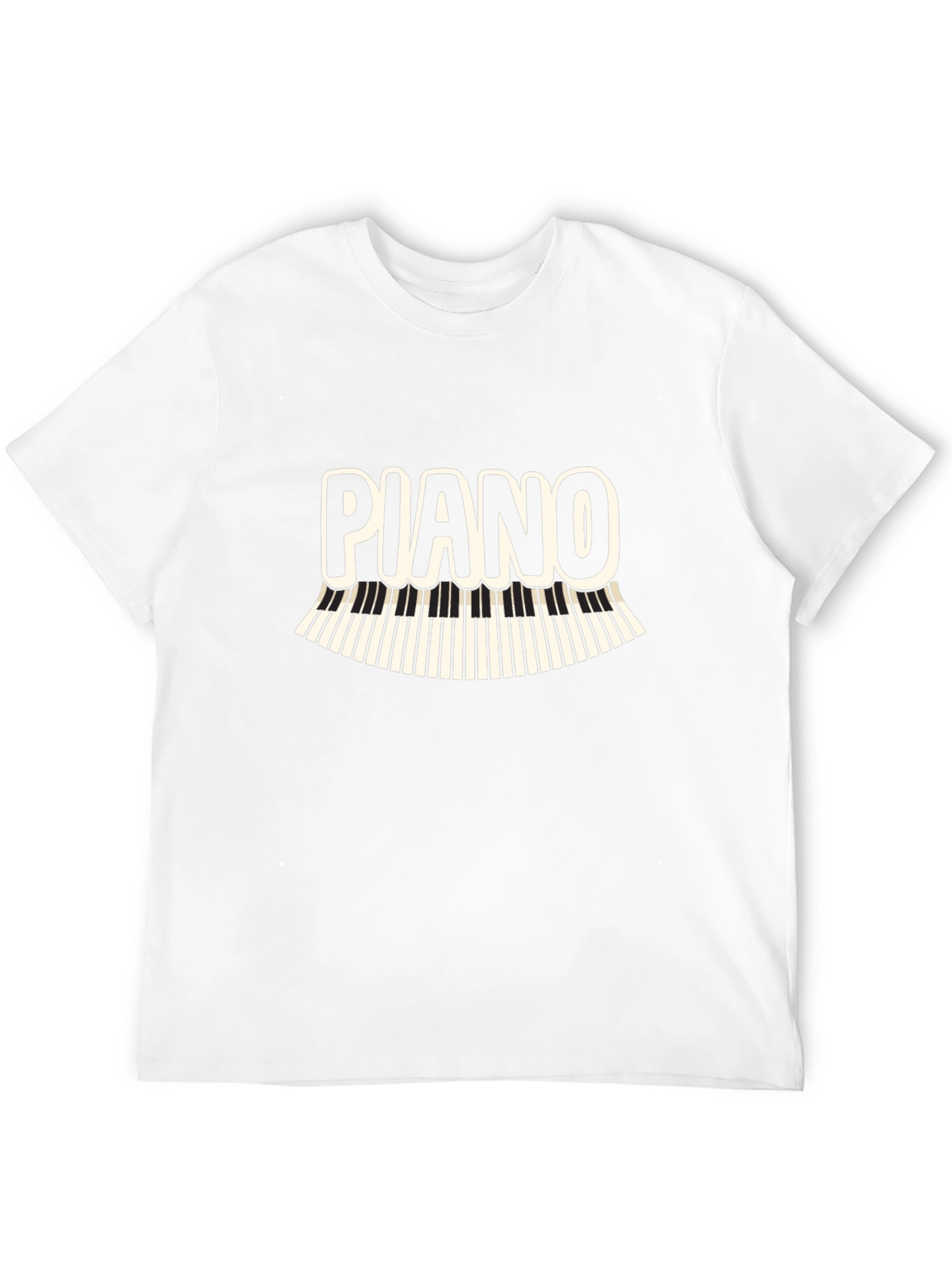 Black Piano Keys Graphic T-Shirt view 12