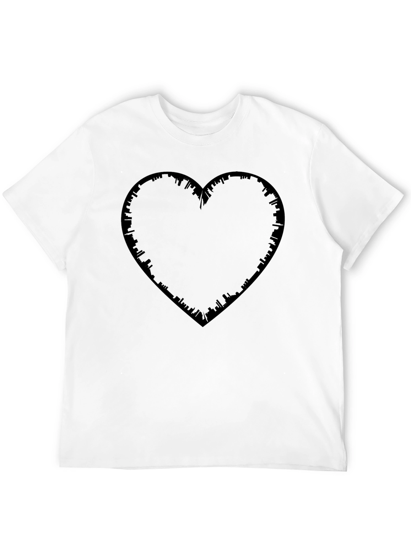 Black Black Heart Skyline Men's T-Shirt view 12