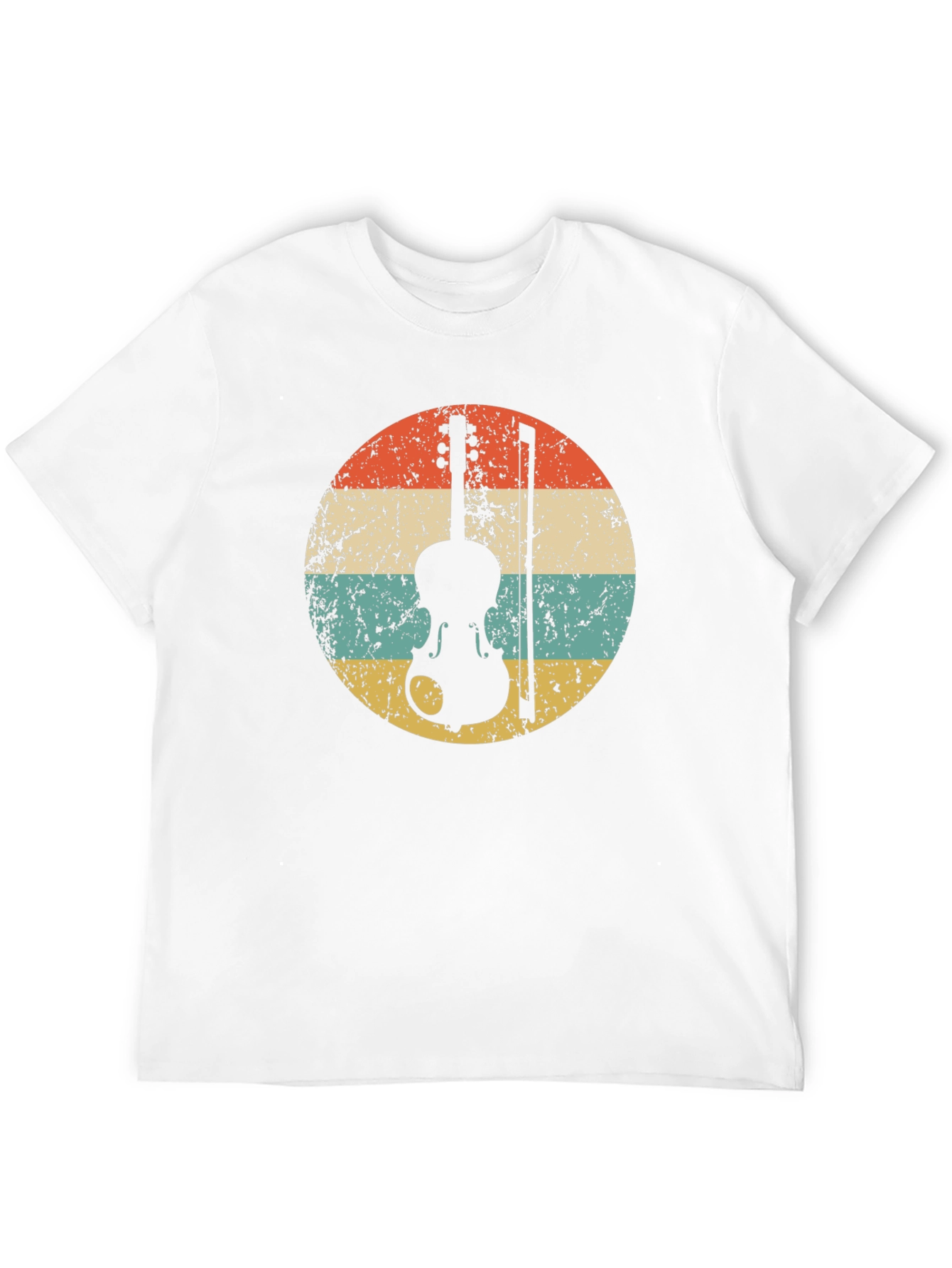 Black Retro Violin T-Shirt - Vintage Style Music Tee view 12