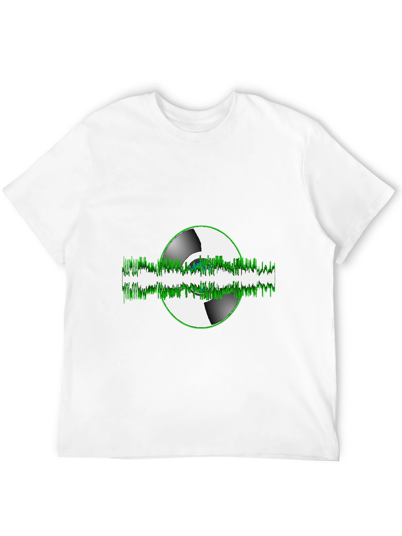 Black Vinyl Wave Graphic Tee - Music Lover's T-Shirt view 12