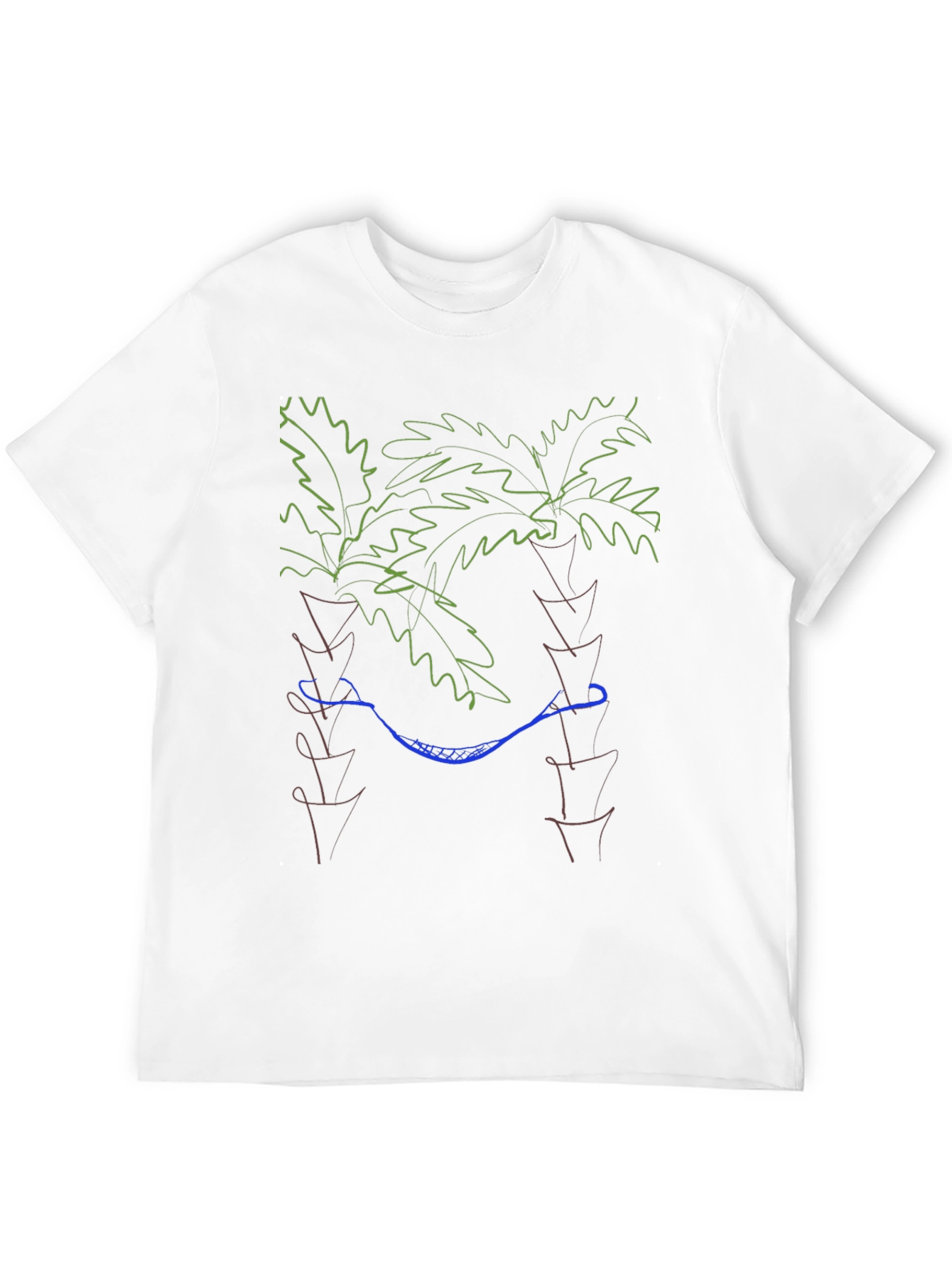 Black Palm Tree Hammock Graphic Tee - Relaxed Style view 12