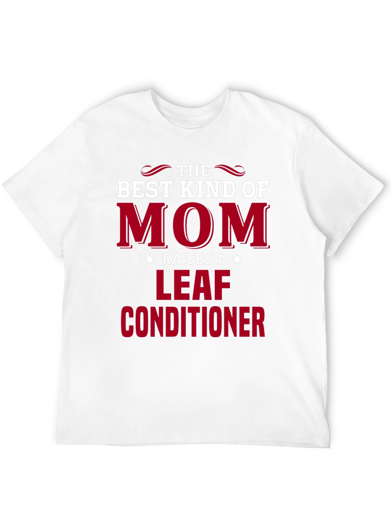 Black Funny Leaf Conditioner Mom T-Shirt view 12