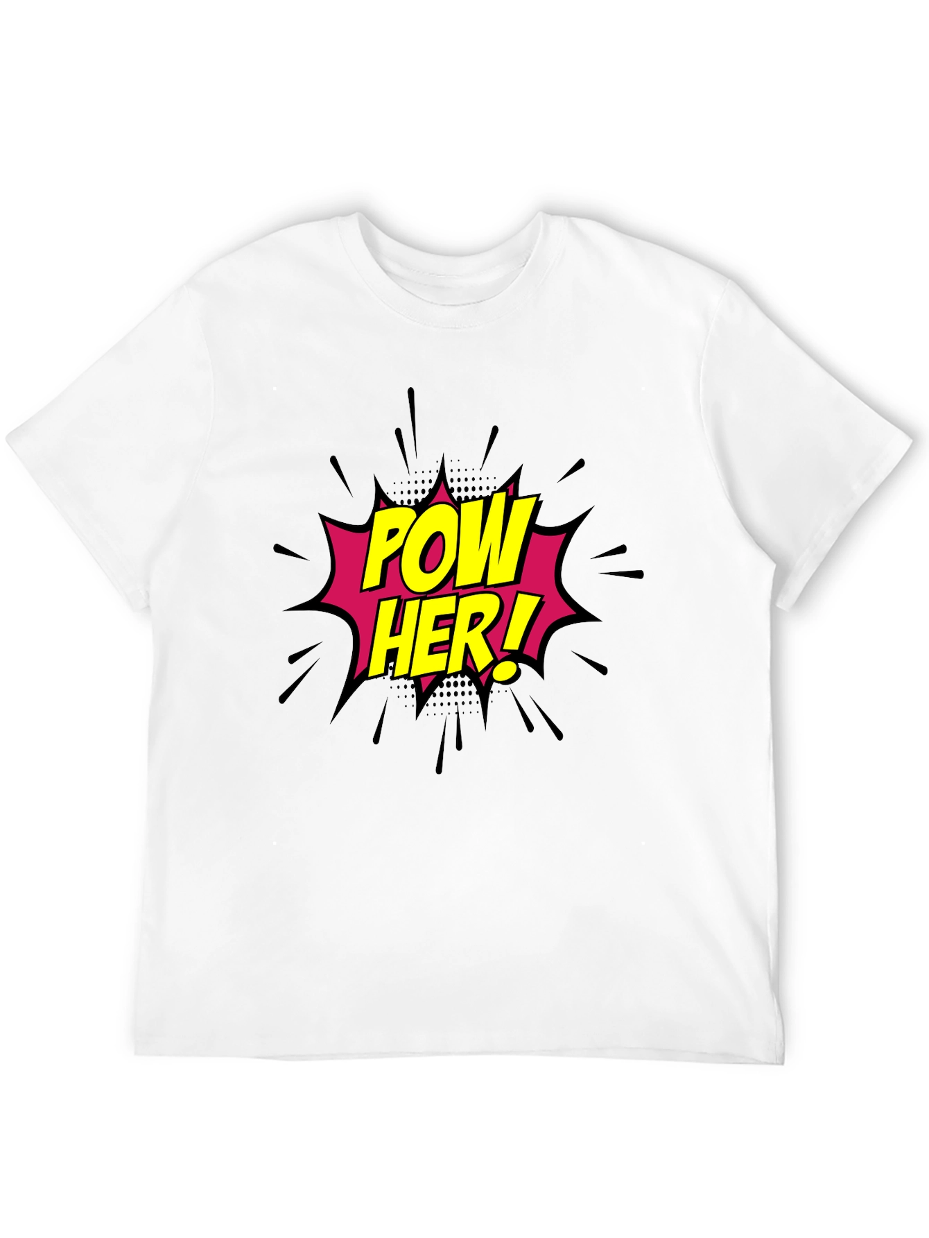 Black Pow Her! Black Graphic Tee - Comic Book Style view 12