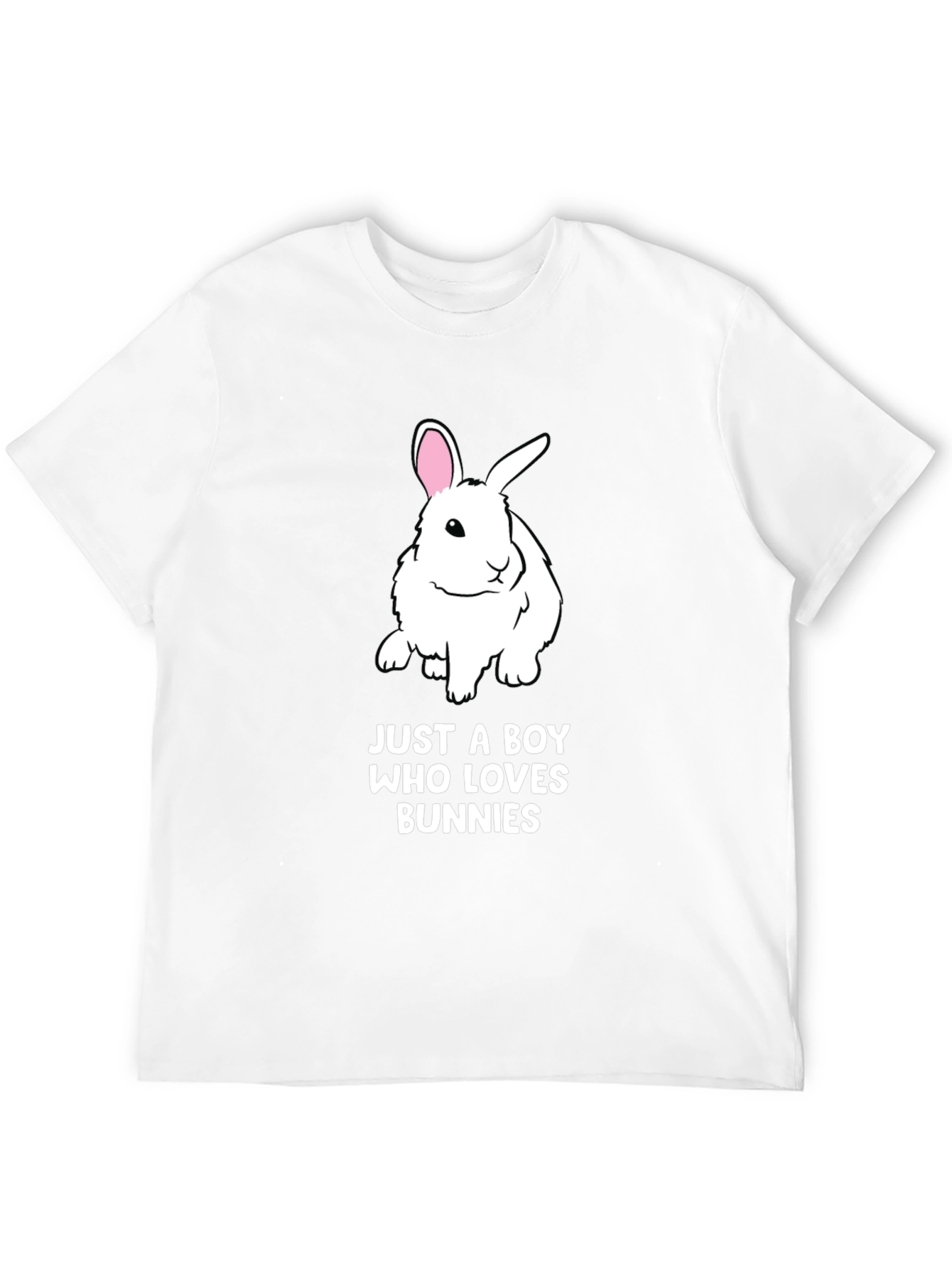 Black Just A Boy Who Loves Bunnies T-Shirt view 12