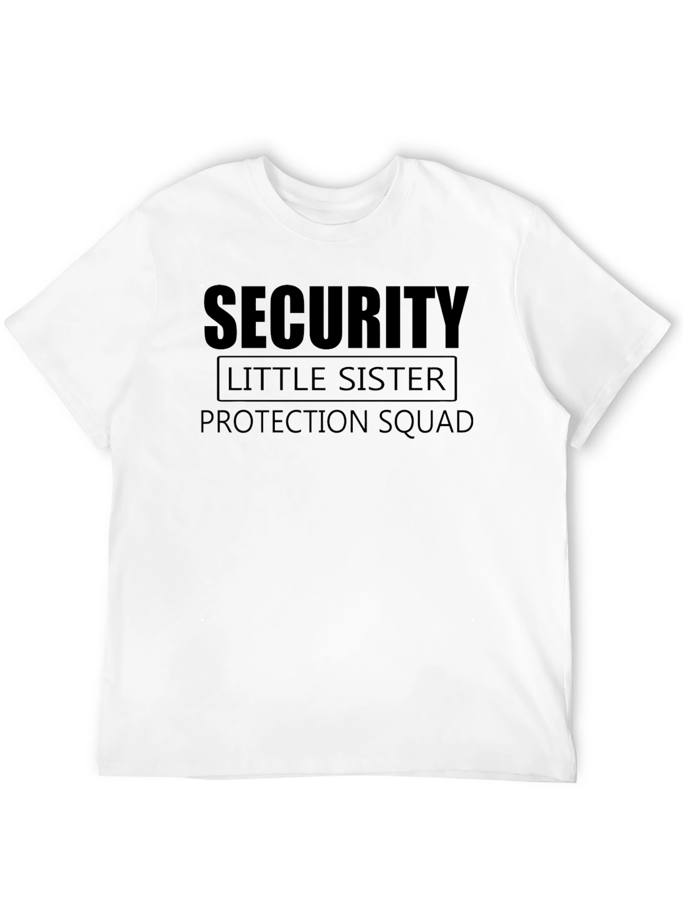 Black Security Little Sister Protection Squad T-Shirt view 12