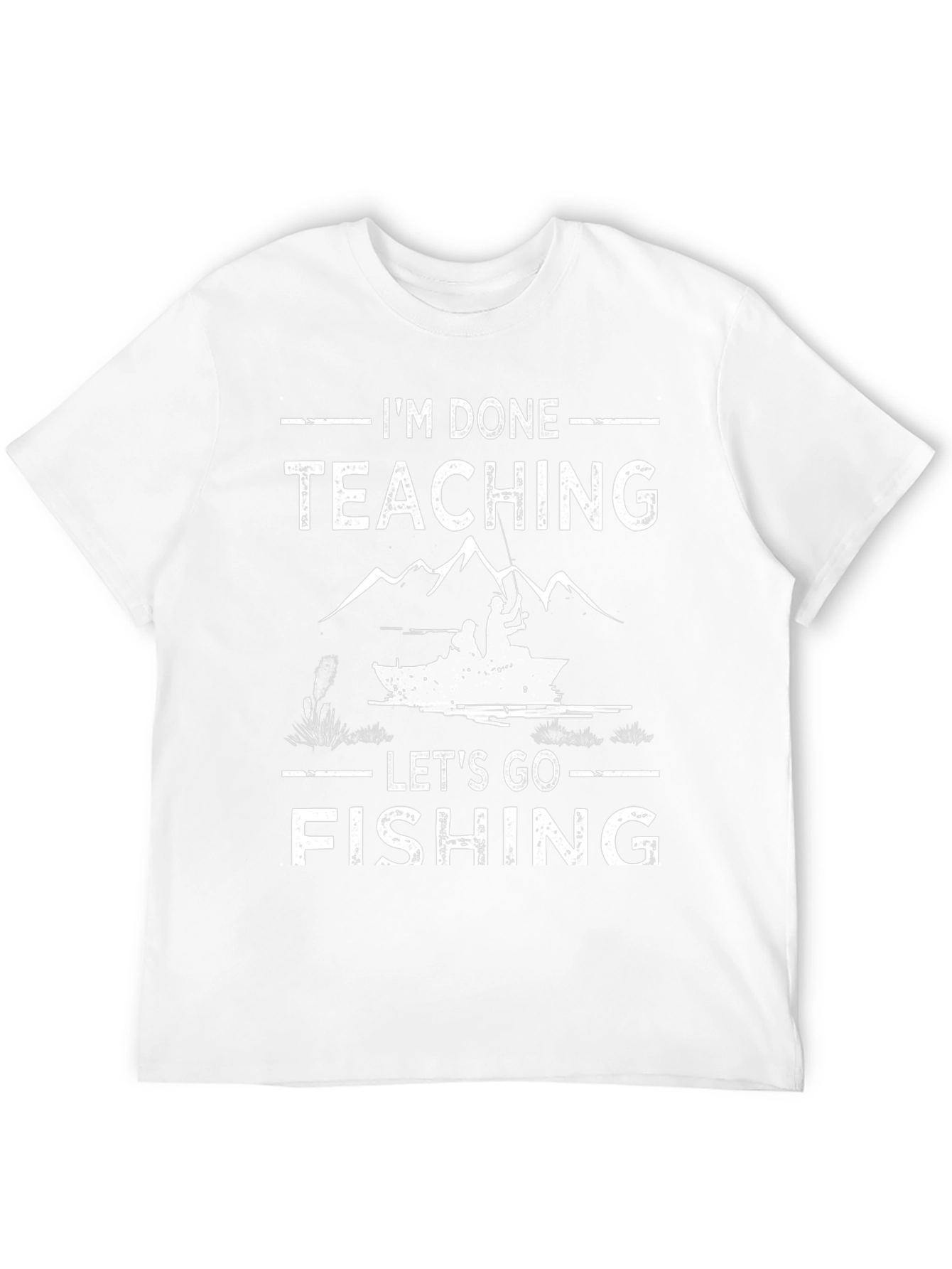 Black I'm Done Teaching Let's Go Fishing T-Shirt view 12