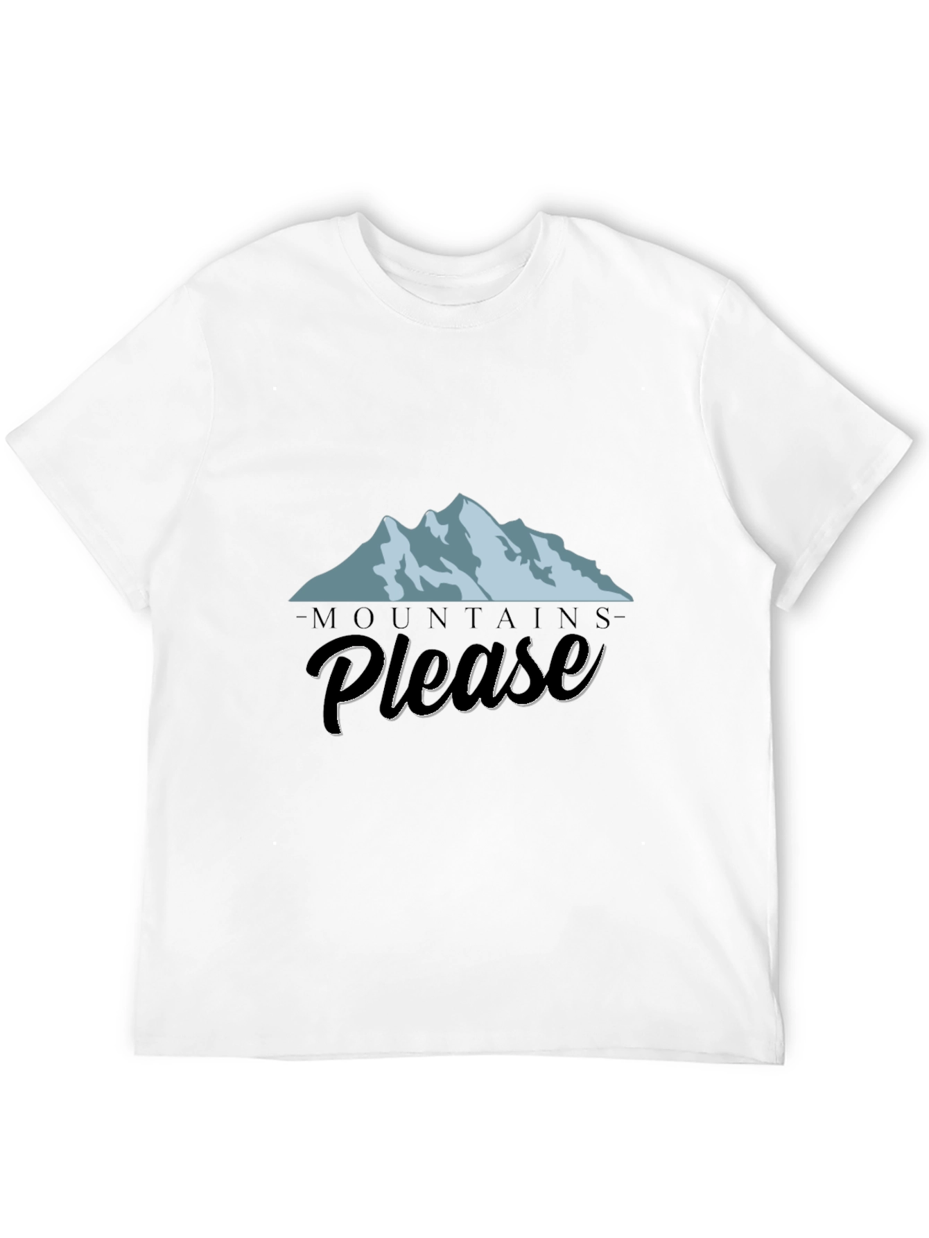 Black Mountains Please Graphic Tee - Black Cotton T-Shirt view 12