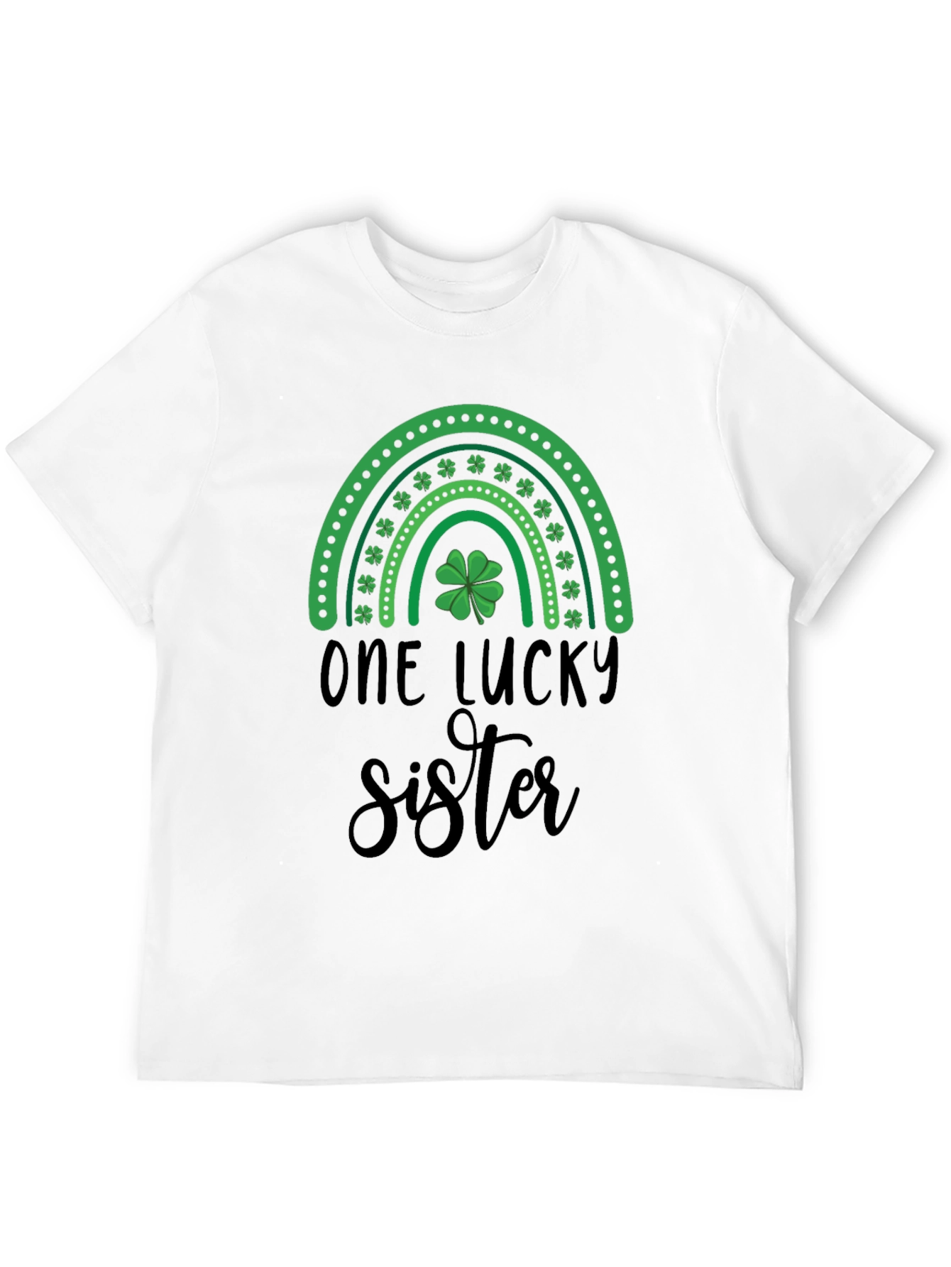 Black One Lucky Sister T-Shirt - St. Patrick's Day Tee view 12