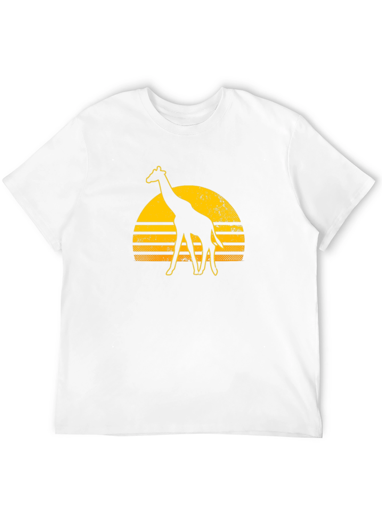 Black Giraffe Sunset Graphic Tee - Stylish Black T-Shirt view 12