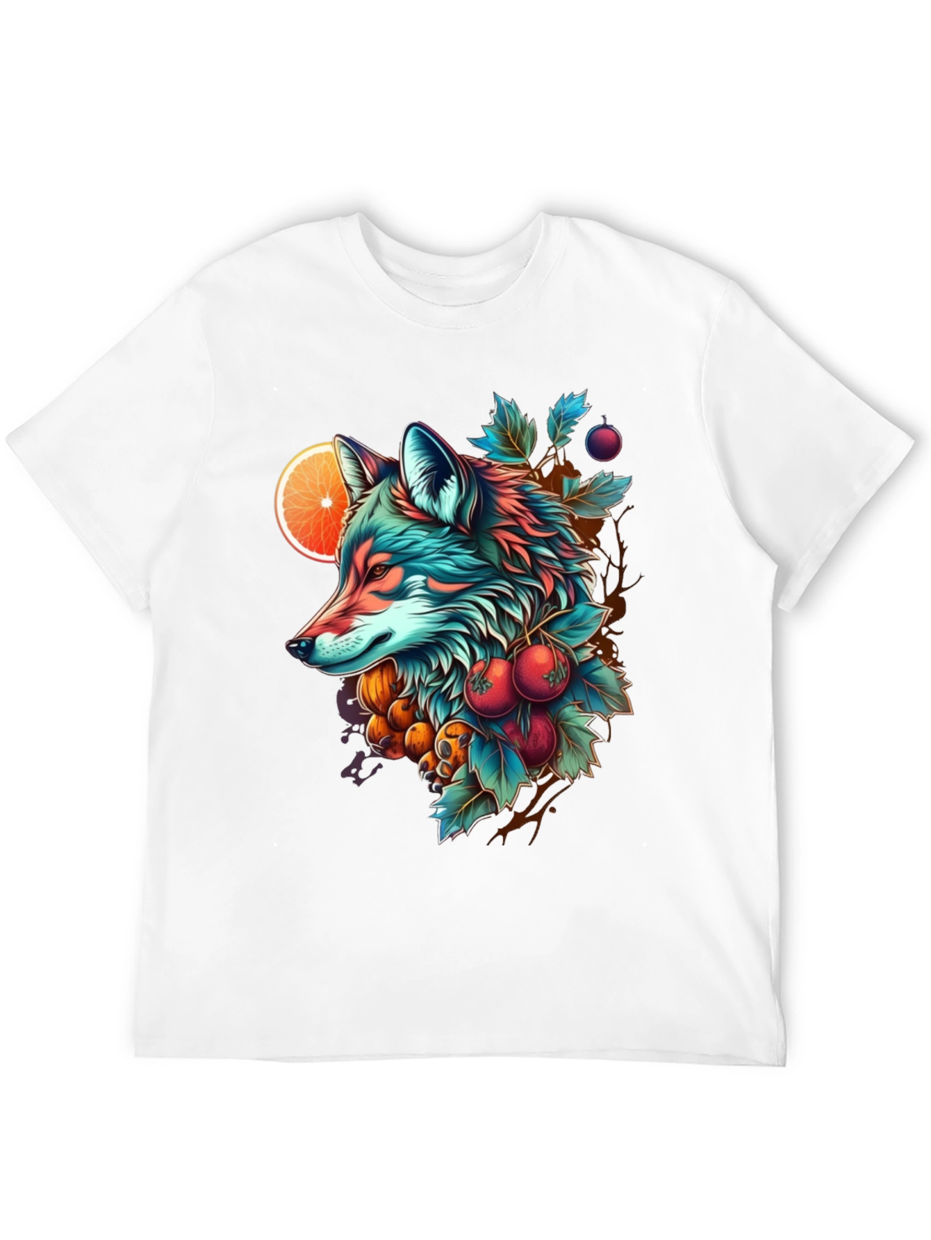 Black Vibrant Fox Graphic Tee - Unique Art Design view 12