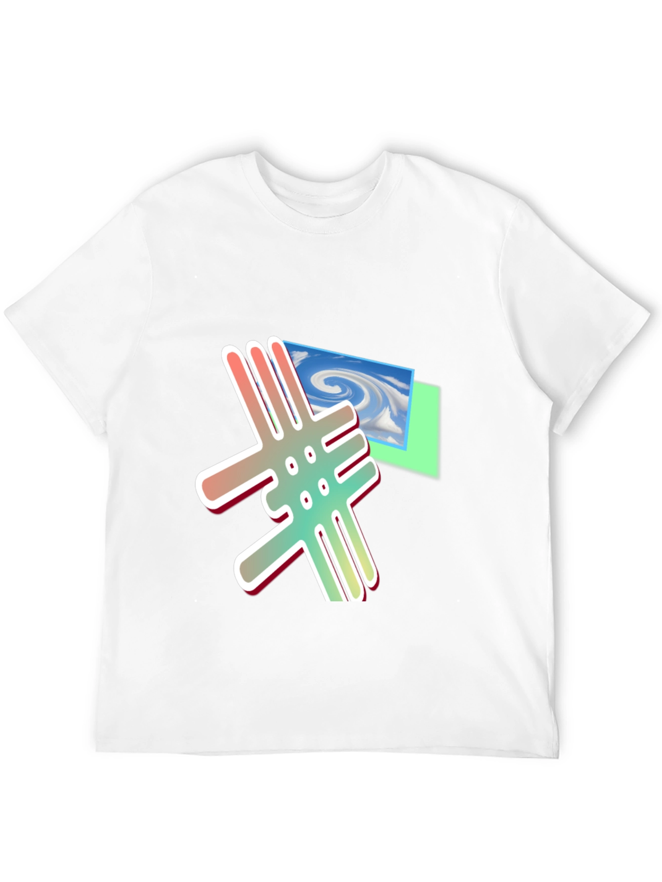 Black Abstract Graphic Print Black T-Shirt view 12