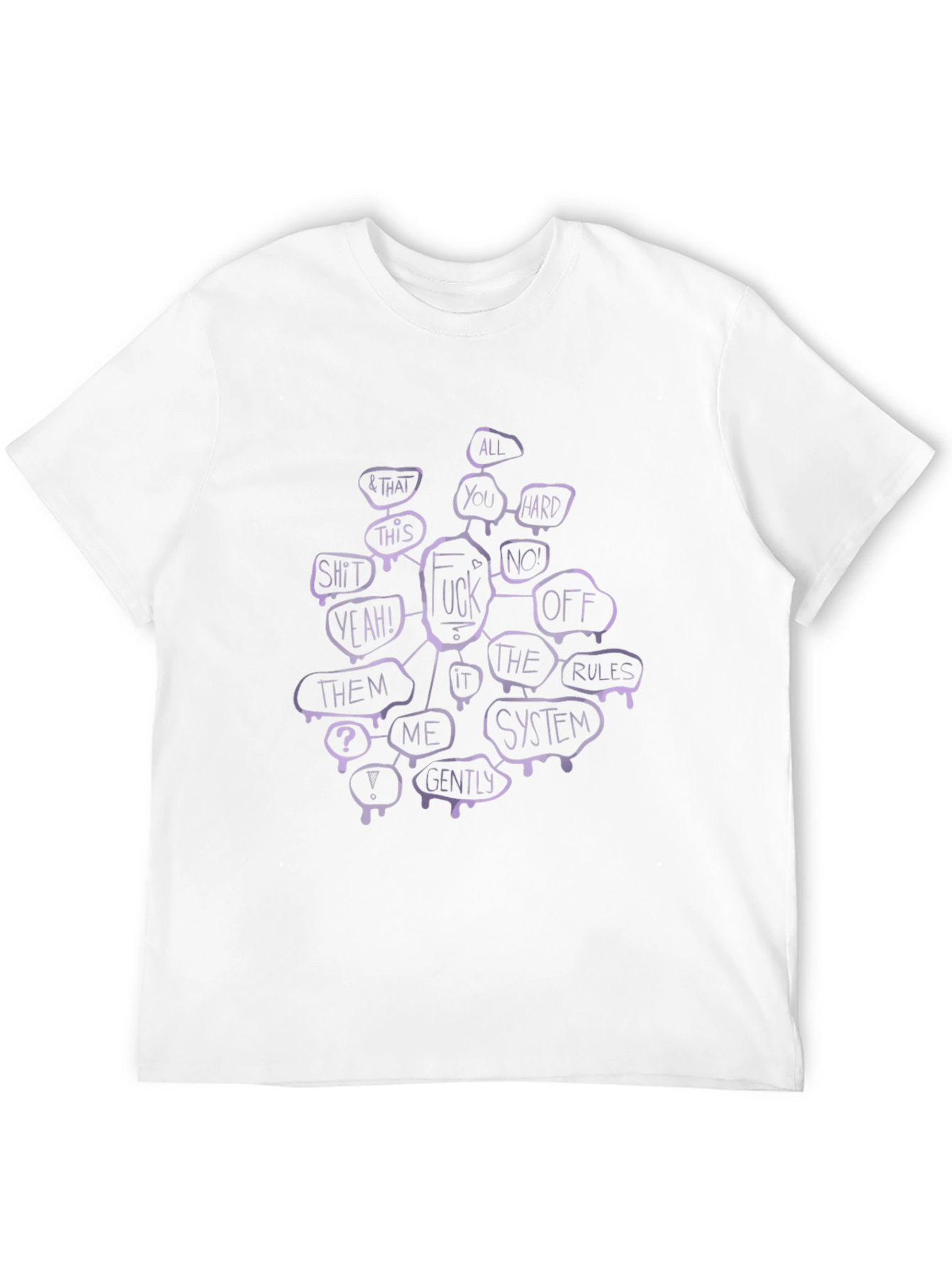 Black Edgy Graphic T-Shirt - "Fuck the System" view 12