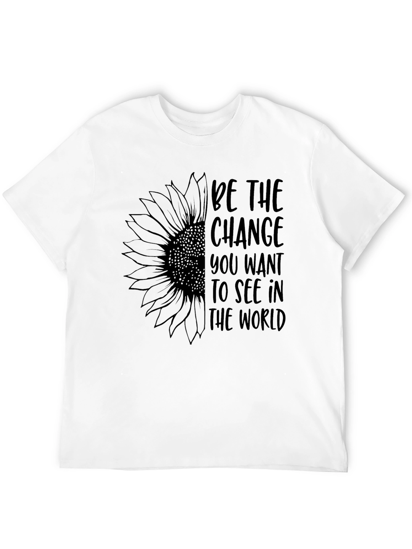 Black Be the Change Sunflower Graphic Tee view 12