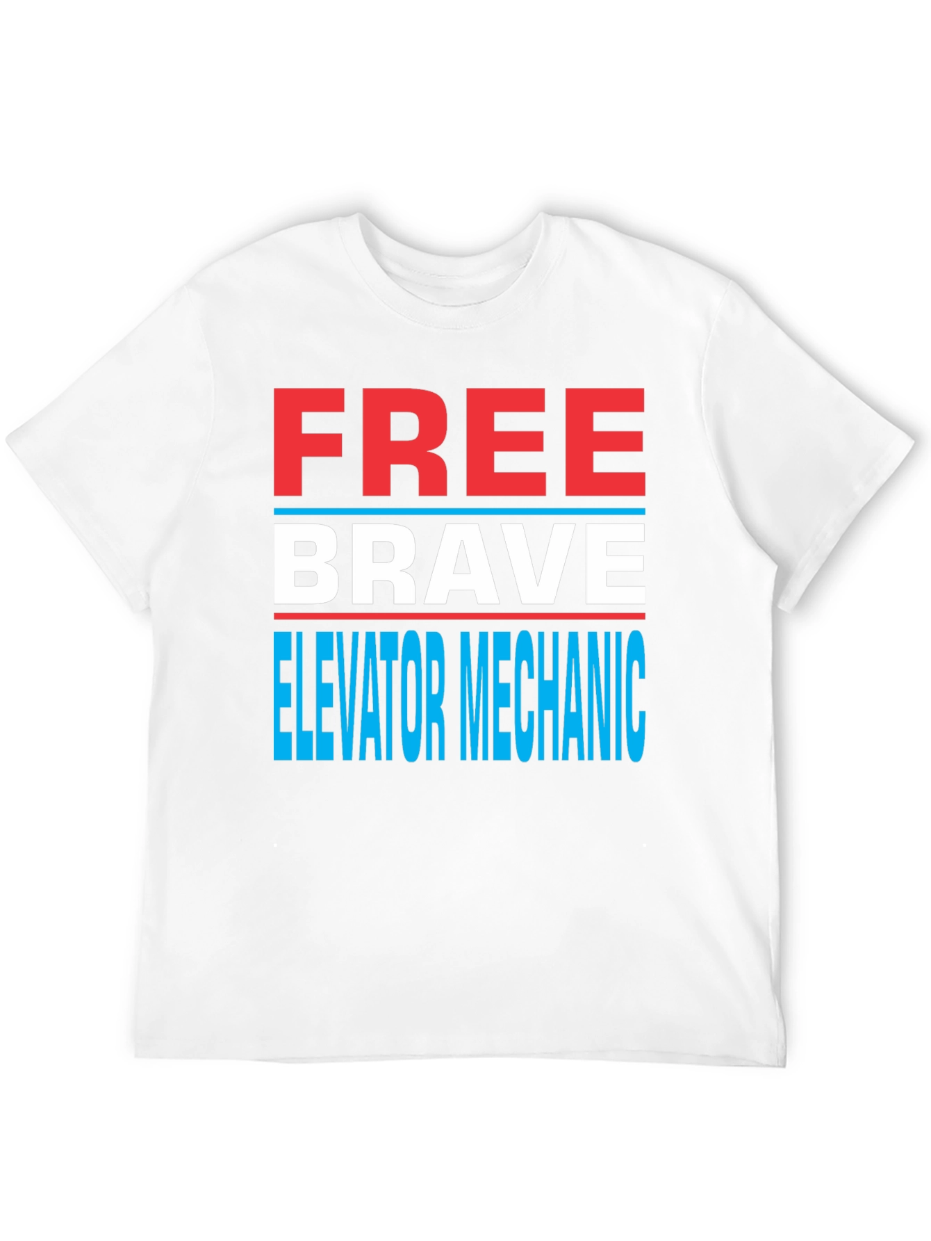 Black Funny Elevator Mechanic T-Shirt - Free Brave Elevator Mechanic view 12