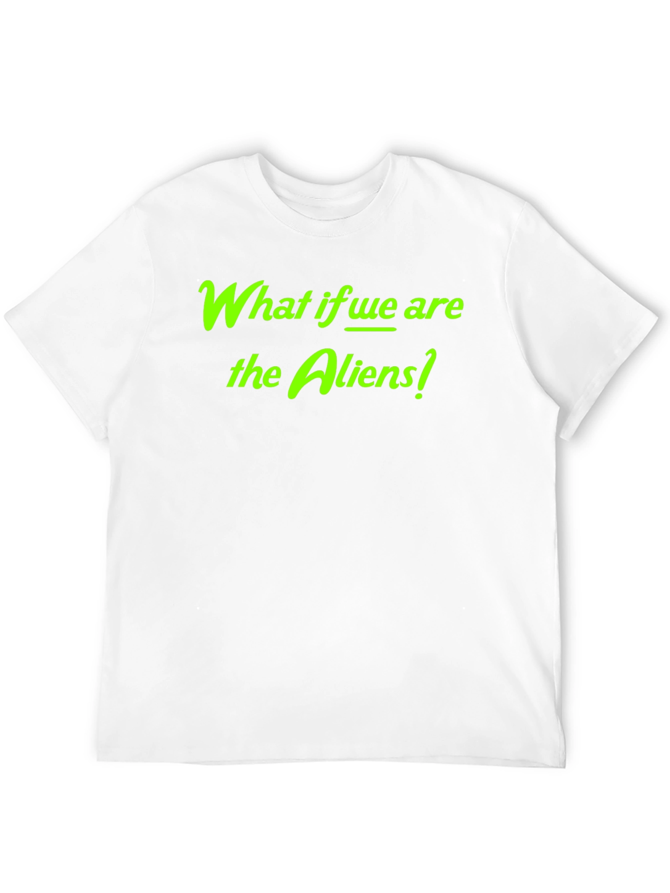 Black What if We Are the Aliens? Graphic Tee view 12
