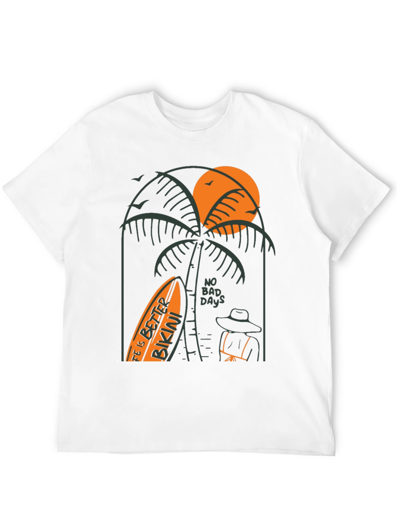 Black Beach Vibes Graphic Tee - Life is Better in a Bikini T-Shirt view 12